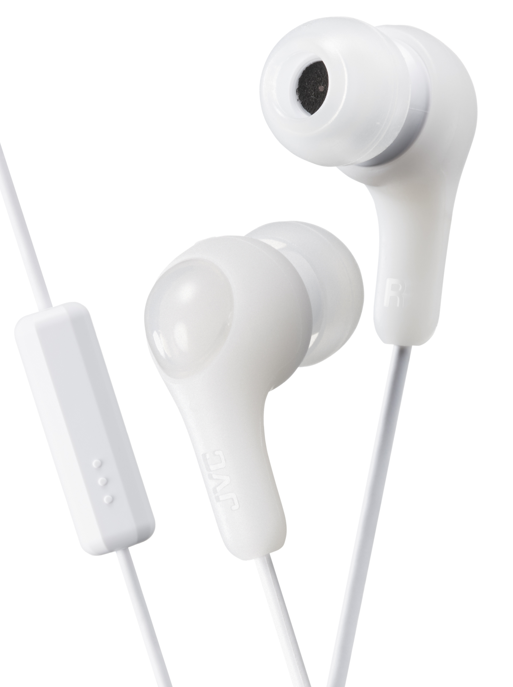 JVC Gumy Plus HA-FX7M In Ear with  Mic + Remote Headphones White  HA-FX7M-WN-U - eet01