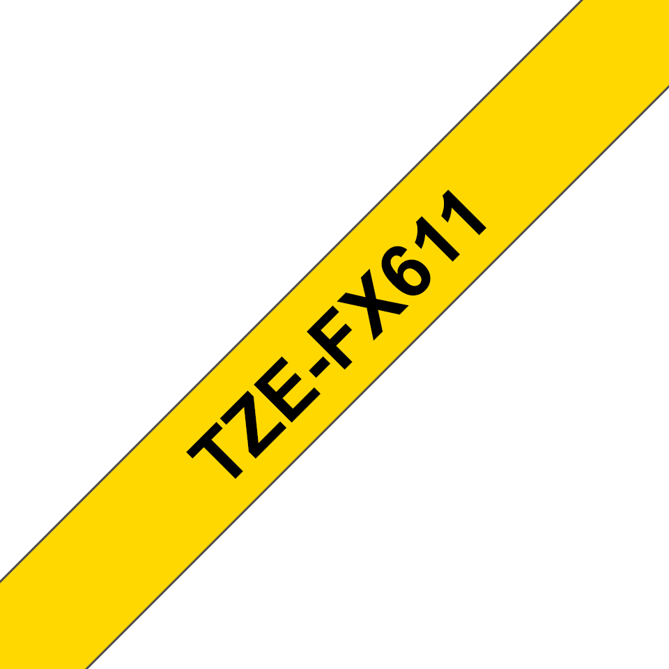 Brother Label-Making Tape Black On  Yellow  TZE-FX611 - eet01