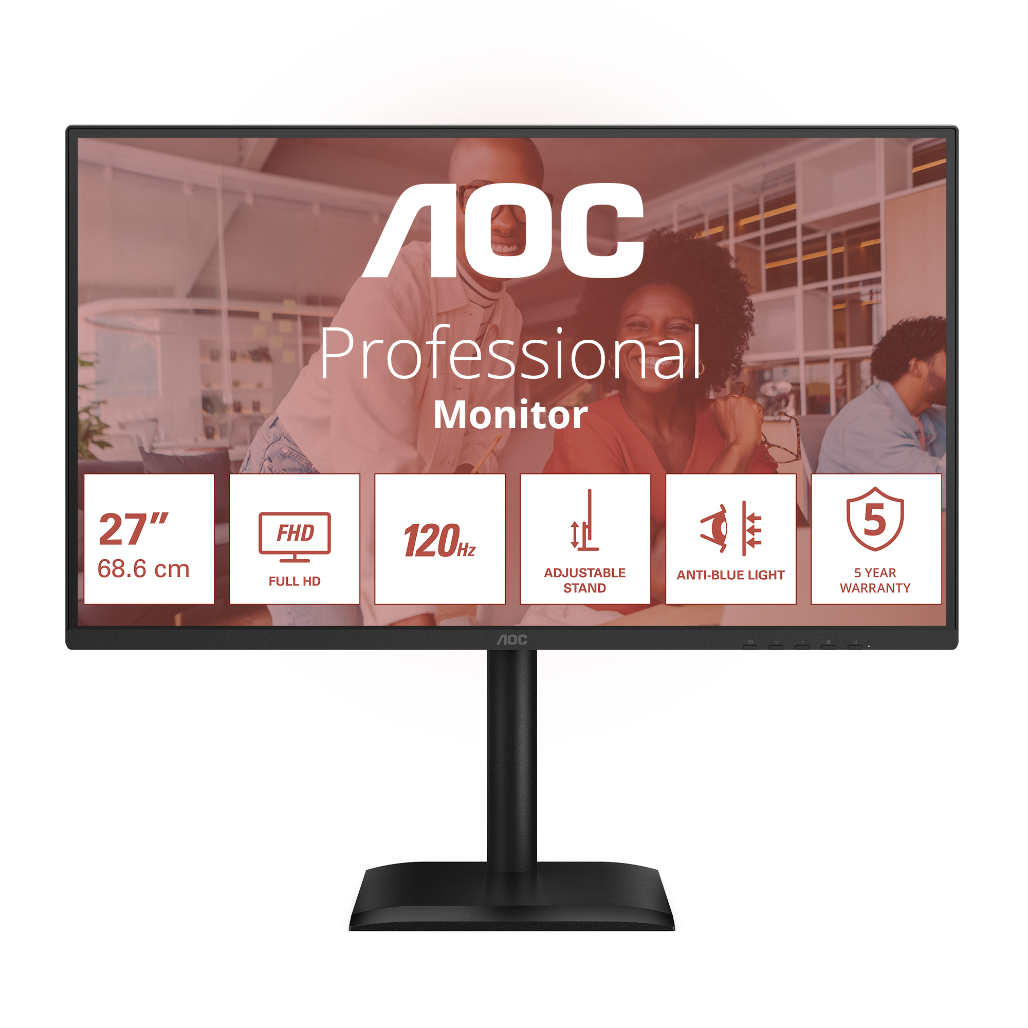 Aoc - Monitors                   Aoc Monitor 27in Ips Fhd16:9        120hz 1920x1080 4 Ms                27e4cv