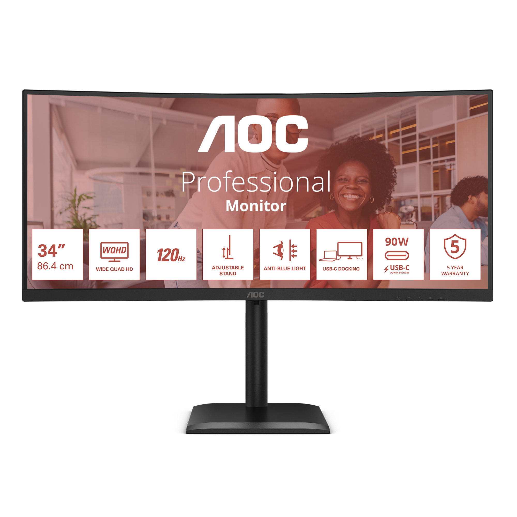 Aoc - Monitors                   Aoc Monitor 34in Va Uwqhd21:9       180hz 3440x1440 0.5 Ms              Cu34e4cv