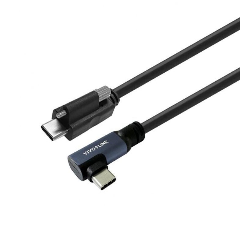 Vivolink USB-C to USB-C Cable Angled  9m with lock screw Minicoax  PROUSBCMMS9A - eet01
