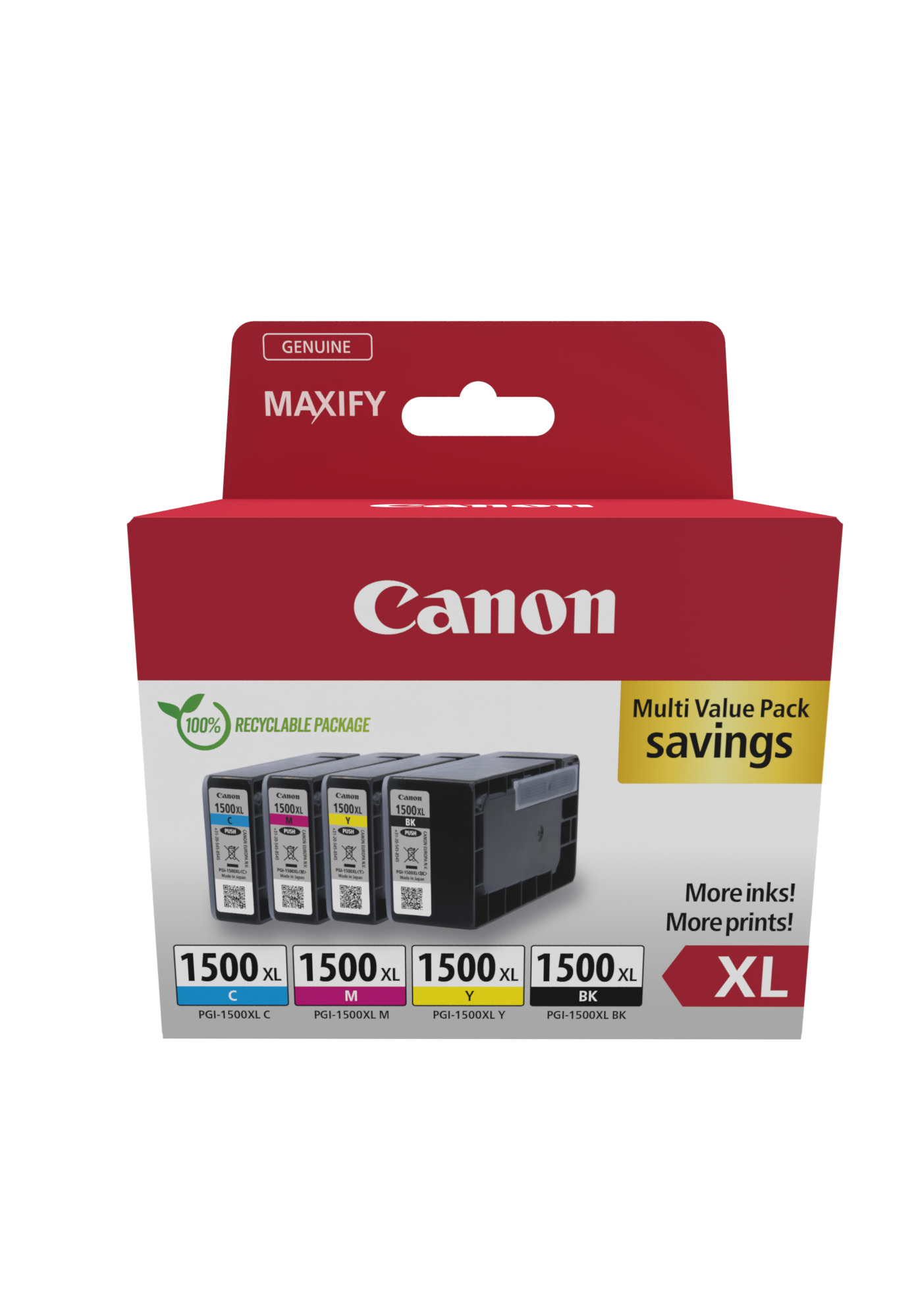 Canon PGI-1500XL BK/C/M/Y MULTI  9182B010 - eet01