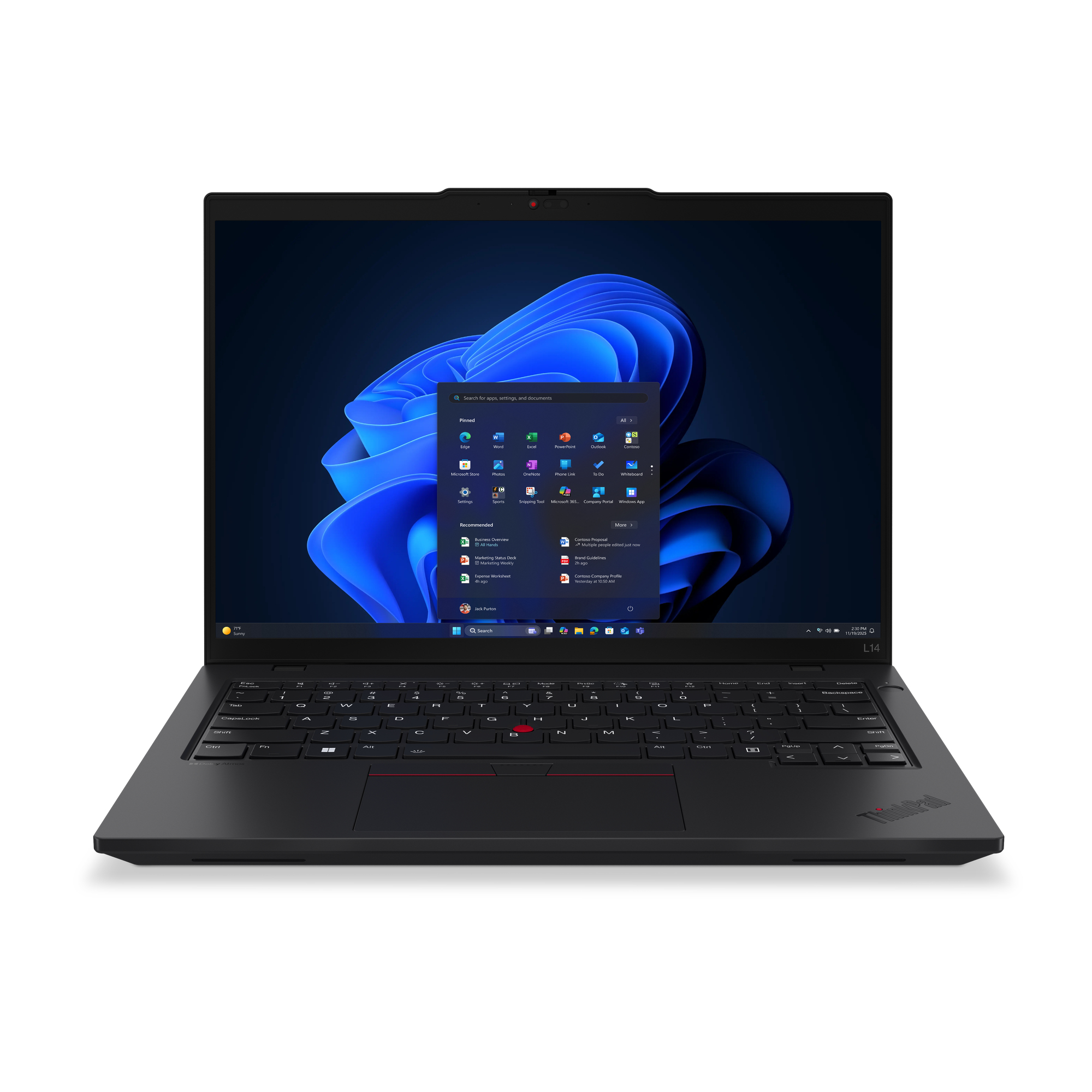 Lenovo ThinkPad L14 Gen 6 21S6 - AI PC - 180-degree Hinge Design - Intel Core Ultra 5 - 225U / Up To 4.8 GHz - Win 11 Pro - Intel Graphics - 16 GB RAM - 512 GB SSD TCG Opal Encryption 2, NVMe - C2000