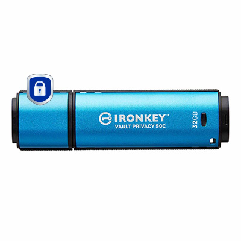 Kingston Ironkey Vp50 Usb Flash Drive  32 Gb Usb Type-C 3.2 Gen 1  IKVP50C/32GB - eet01