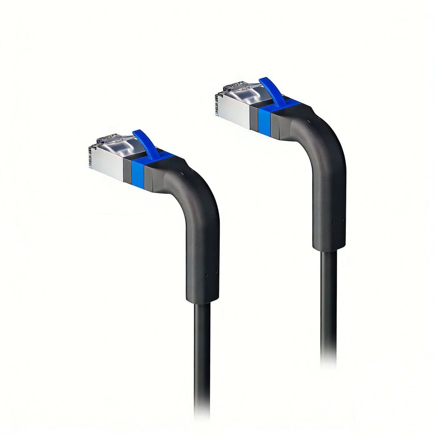 Lanview Network Cable CAT6A U/FTP  Slim & Bendable Halogenfree  LV-6AFTP-FLEX-ANG-0025B-S - eet01