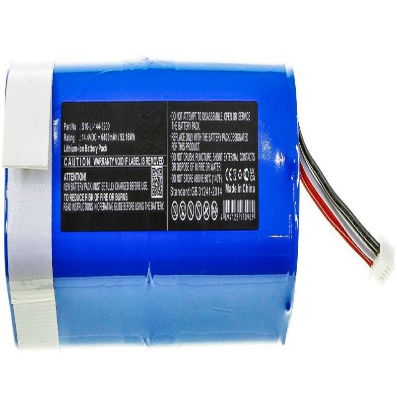 CoreParts Battery 92.16Wh Li-ion 14.4V  6400mAh, Blue for Ecovacs  MBXVAC-BA0302 - eet01