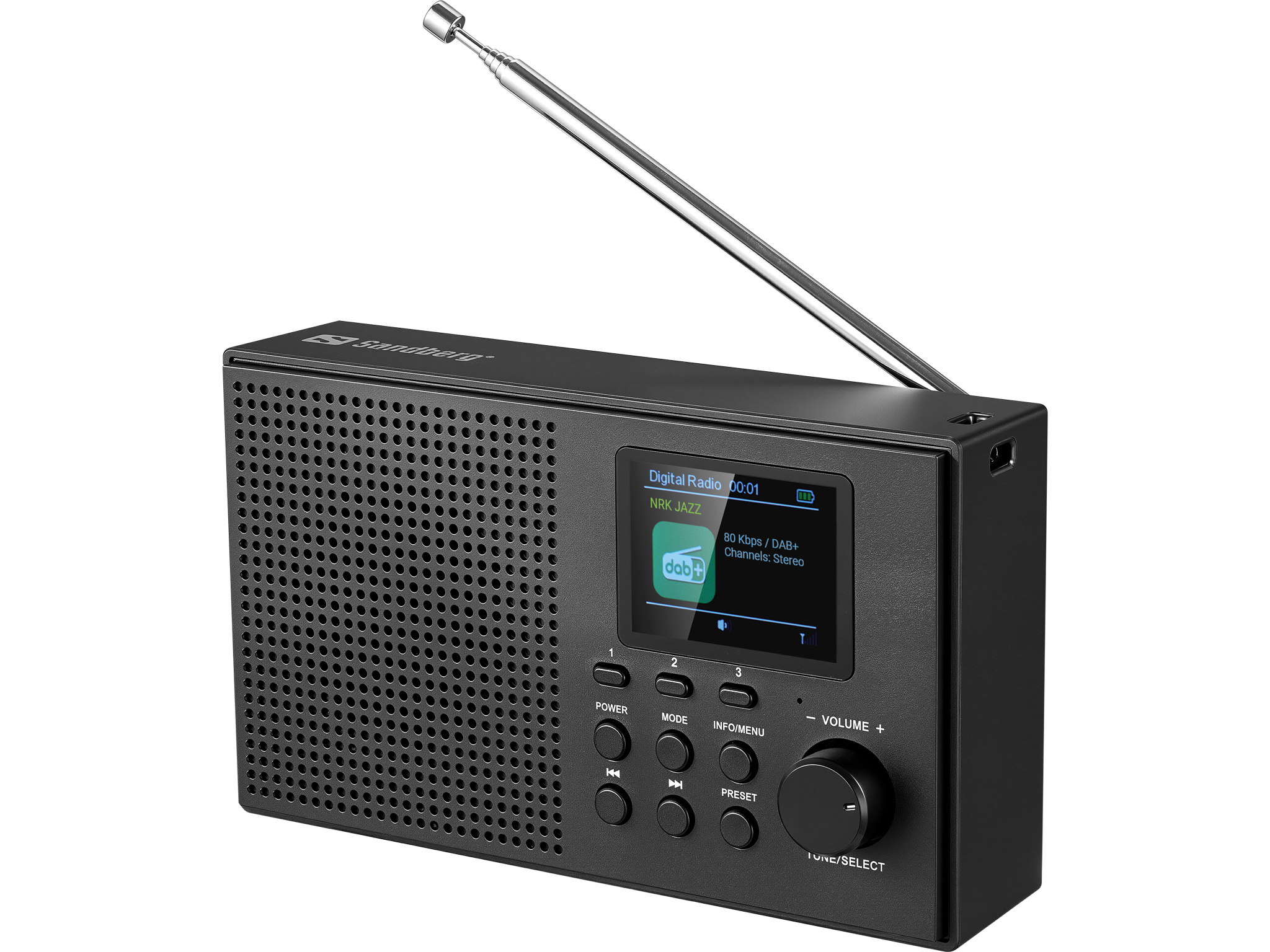 Sandberg Speaker Radio DAB+BT Recharge  421-39 - eet01