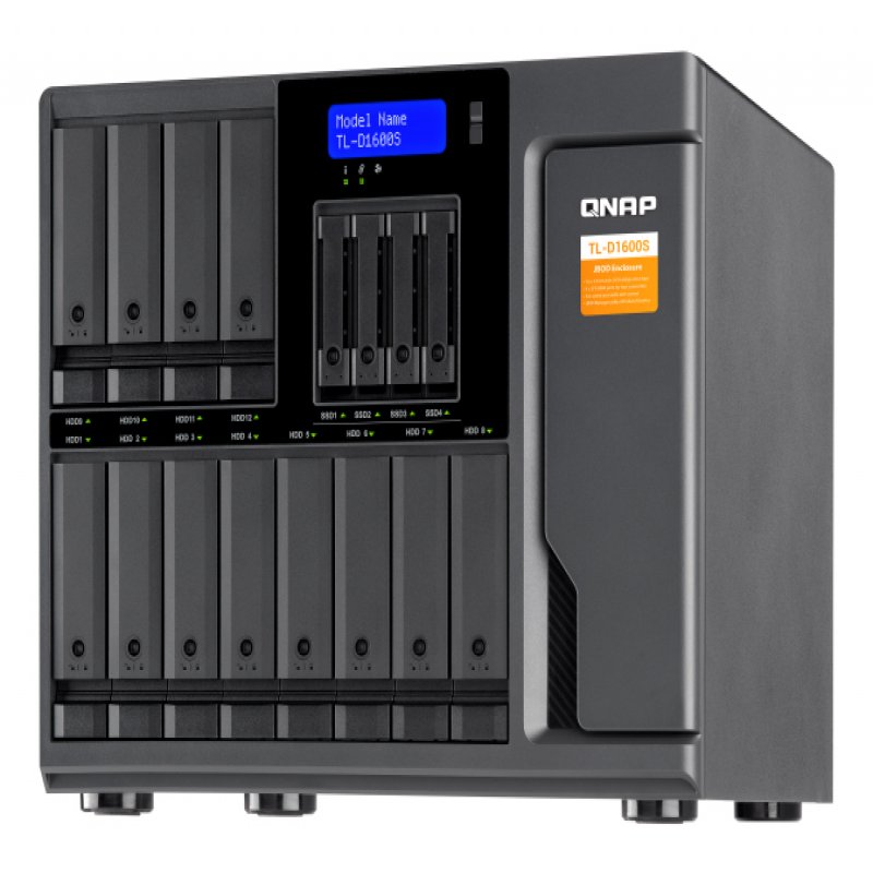 QNAP TL-D1600S - Hard Drive Array - 16 Bays (SATA-600) - SATA 6Gb/s (external) TL-D1600S - C2000 QNAP TL-D1600S - Hard Drive Array - 16 Bays (SATA-600) - SATA 6Gb/s (external) TL-D1600S - C2000