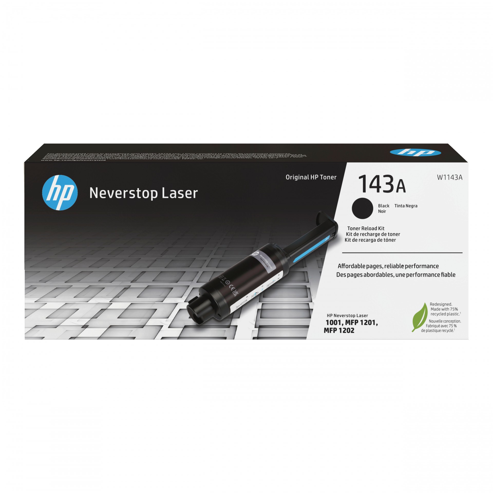 Hp - Hps Oem A3 Supplies(g0)     Hp 143a Neverstop Toner             Reload Kit Eea + Ch + Uk            W1143a