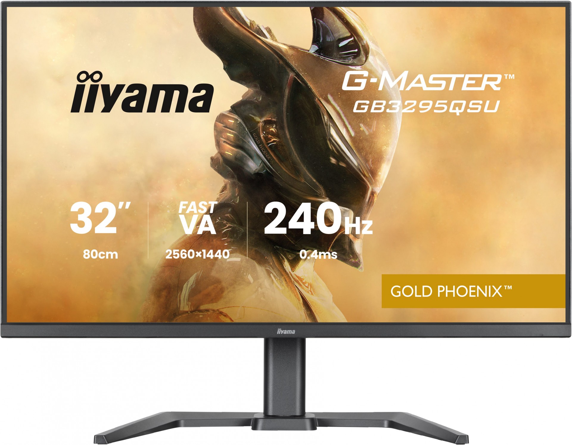 Iiyama G-MASTER Gold Phoenix GB3295QSU-B1 - LED Monitor - Gaming - 31.5" - 2560 X 1440 QHD @ 240 Hz - Fast VA - 400 Cd/m - 4000:1 - 0.4 Ms - HDMI, DisplayPort - Speakers - Matte Black GB3295Q - C2000 Iiyama G-MASTER Gold Phoenix GB3295QSU-B1 - LED Monitor - Gaming - 31.5" - 2560 X 1440 QHD @ 240 Hz - Fast VA - 400 Cd/m - 4000:1 - 0.4 Ms - HDMI, DisplayPort - Speakers - Matte Black GB3295Q - C2000