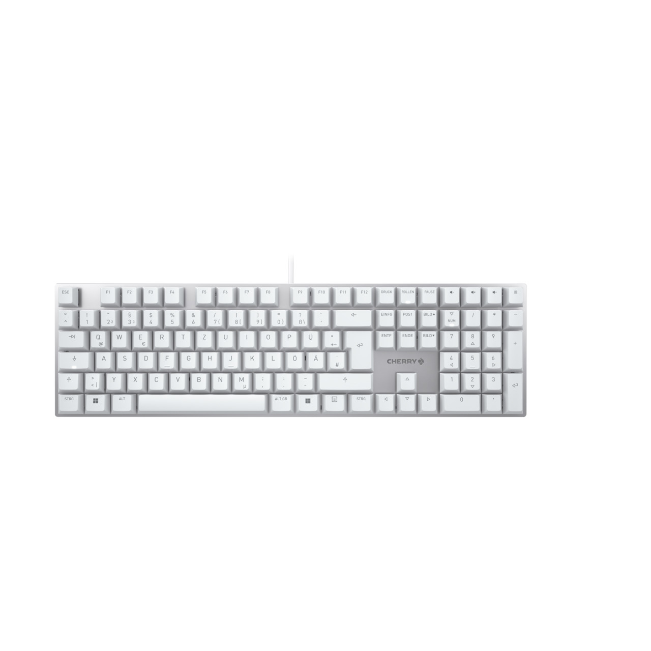 Cherry Kc 200 Mx Keyboard Usb Qwertz  German Silver, White  G80-3950LIBDE-1 - eet01