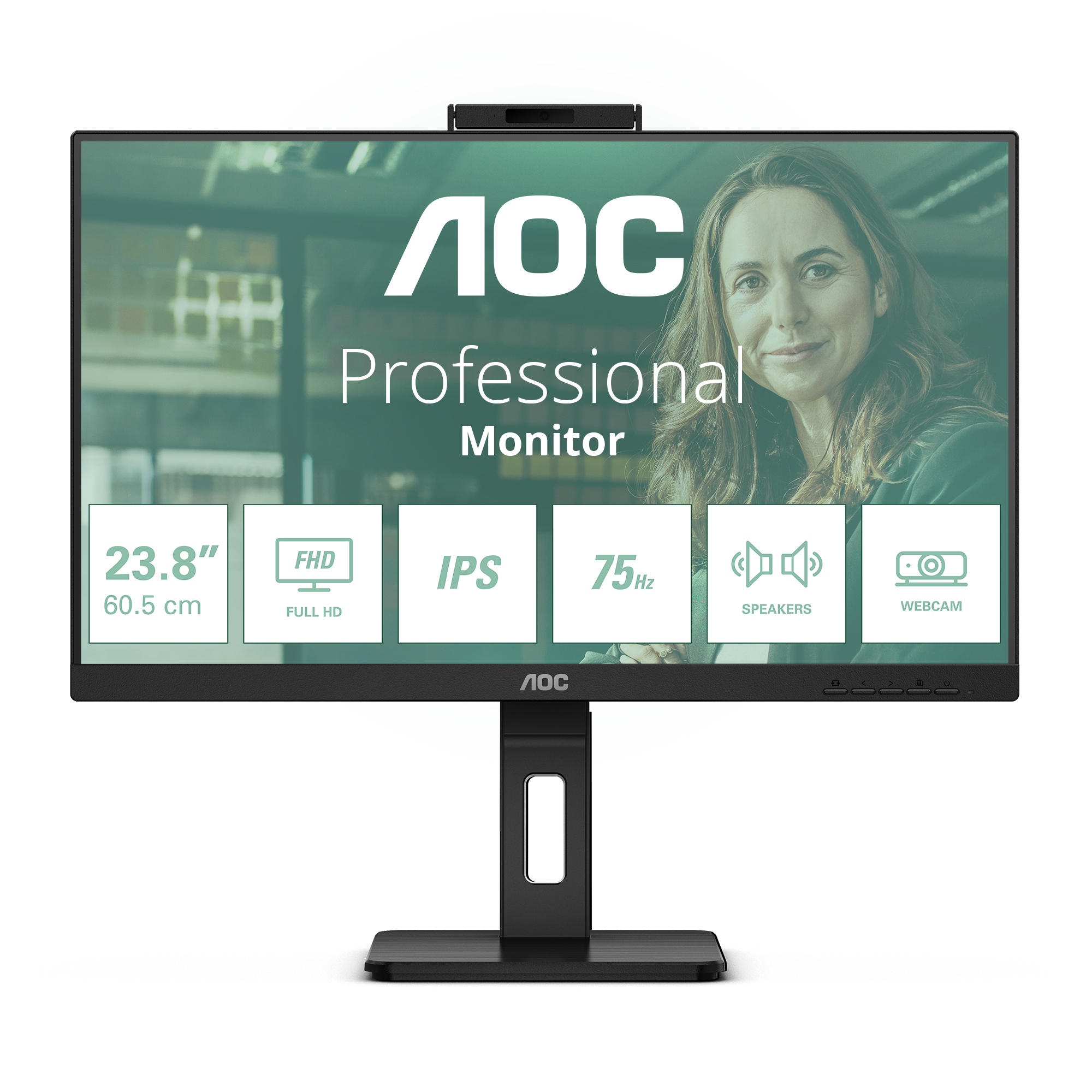 Aoc - Monitors                   24p3qw 23.8in Lcd 1920x1080         16:9 4ms Monitor With Pop Up 2.0    24p3qw
