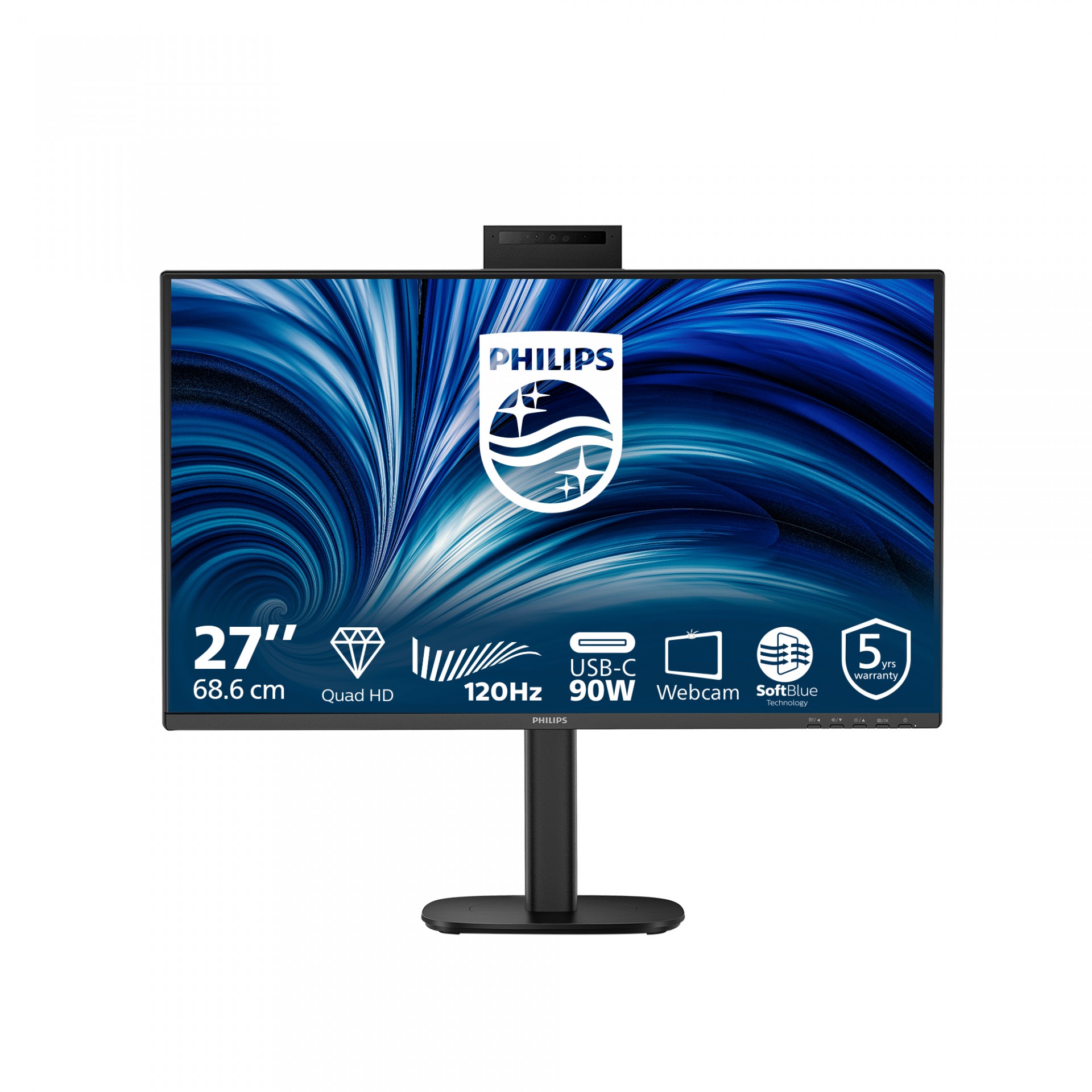 Mmd - Philips Monitors           27b2u3601h 27in Ips Qhd 5ms         2560x1440 120hz Wid 16/9 Usb-c-d    27b2u3601h/00