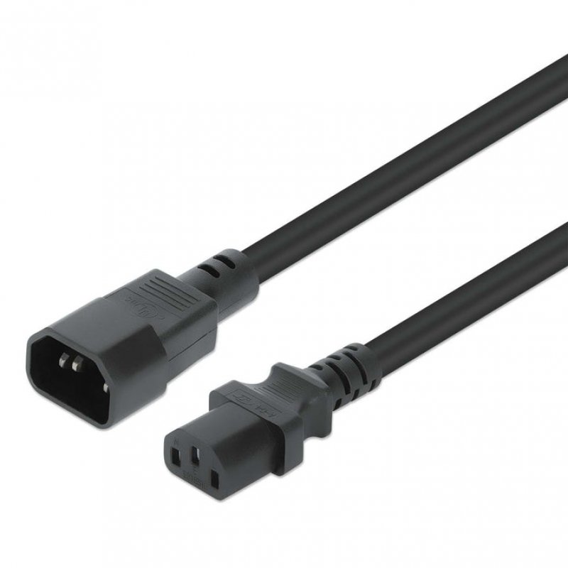 Manhattan                        Power Cable/cord Monitor/cpu-       C14/c13 M/f Kettle Lead 3m Blk      301312
