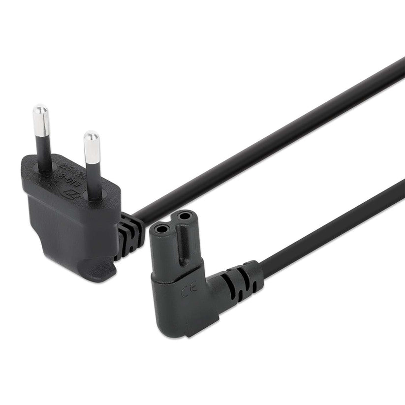 Manhattan                        Angled Mains Power Cord/cable       Euro 2-pin (cee 7/16 Euro 8) Plu    356862
