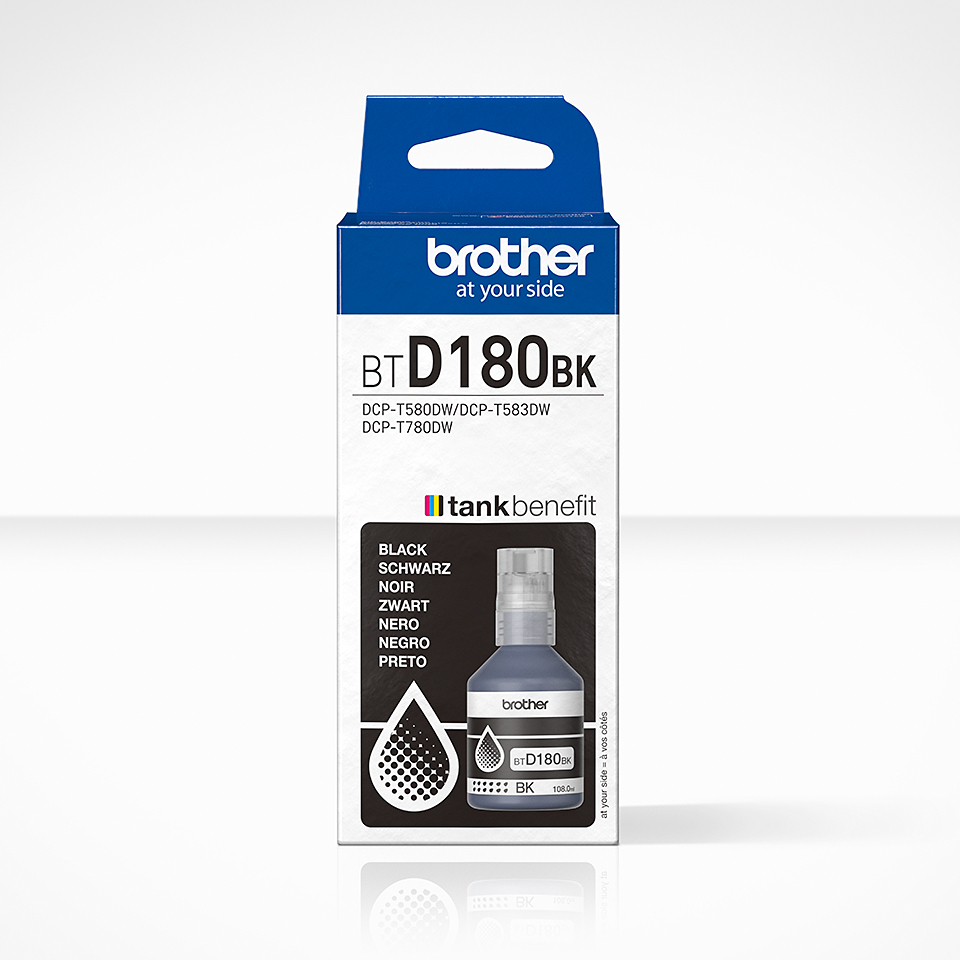 Brother Black Genuine Ink Bottle  BTD180BK - eet01