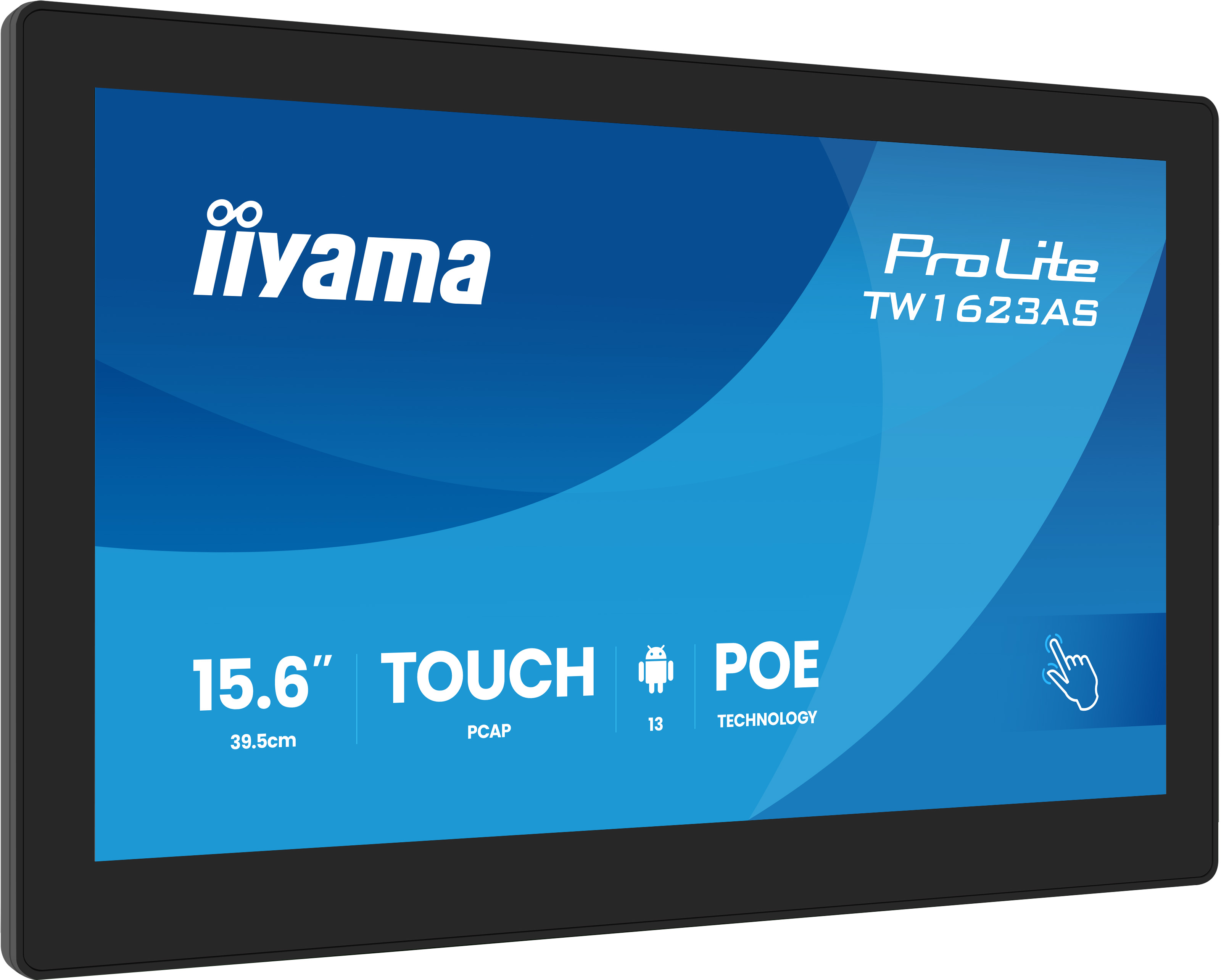 Iiyama ProLite TW1623AS-B3P - Android PC - Touch Panel PC 1 RK3568 - RAM 4 GB - SSD - EMMC 32 GB - Mali-G52 - Bluetooth 5.2, Gigabit Ethernet - Android 13 - Monitor: LED 15.6" 1920 X 1080 (Fu - C2000