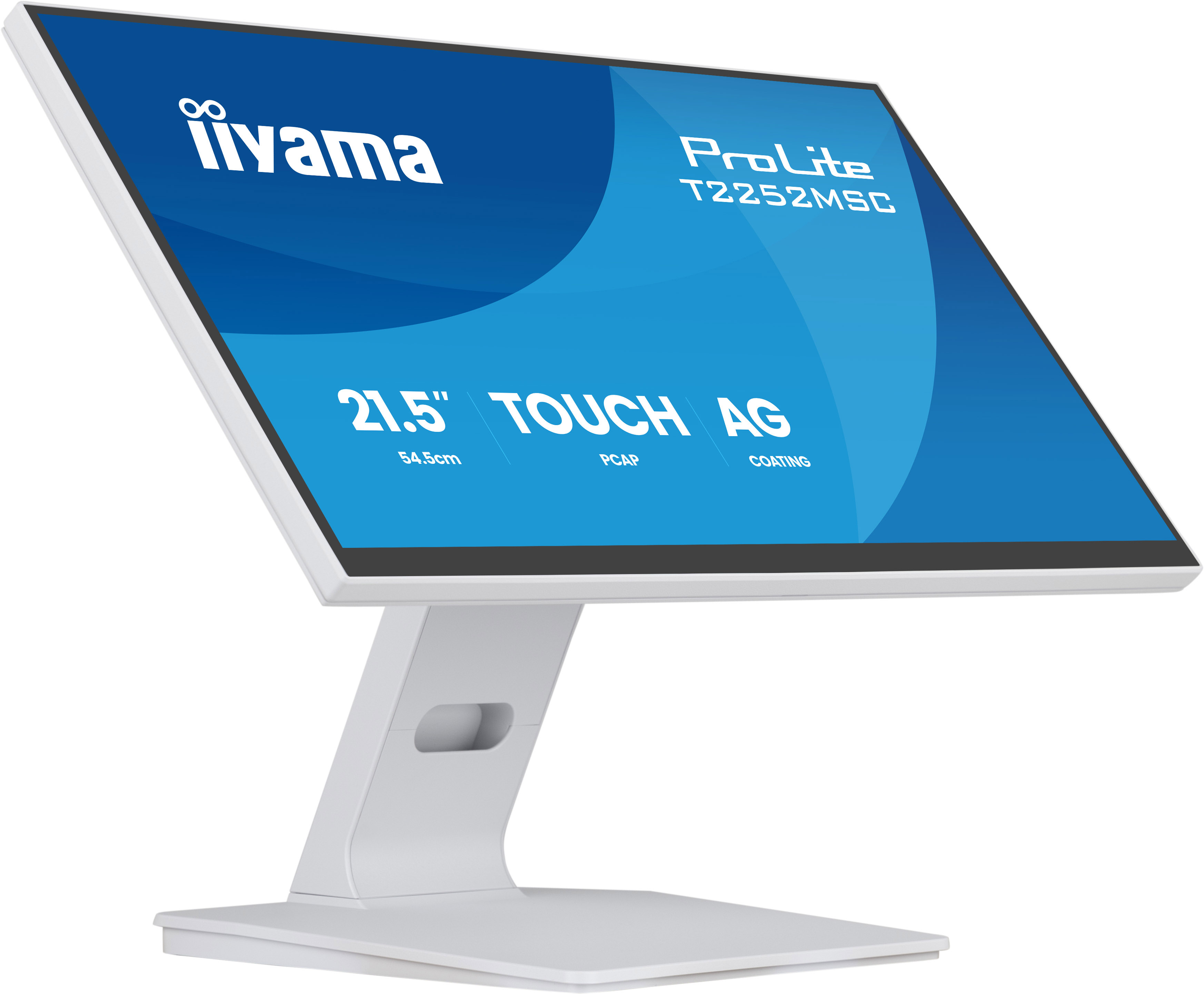 Iiyama ProLite T2252MSC-W2AG - LED Monitor - 21.5" (18.7" Viewable) - Touchscreen - 1920 X 1080 Full HD (1080p) @ 100 Hz - IPS - 250 Cd/m - 1000:1 - 5 Ms - HDMI, DisplayPort - Speakers - Whit - C2000