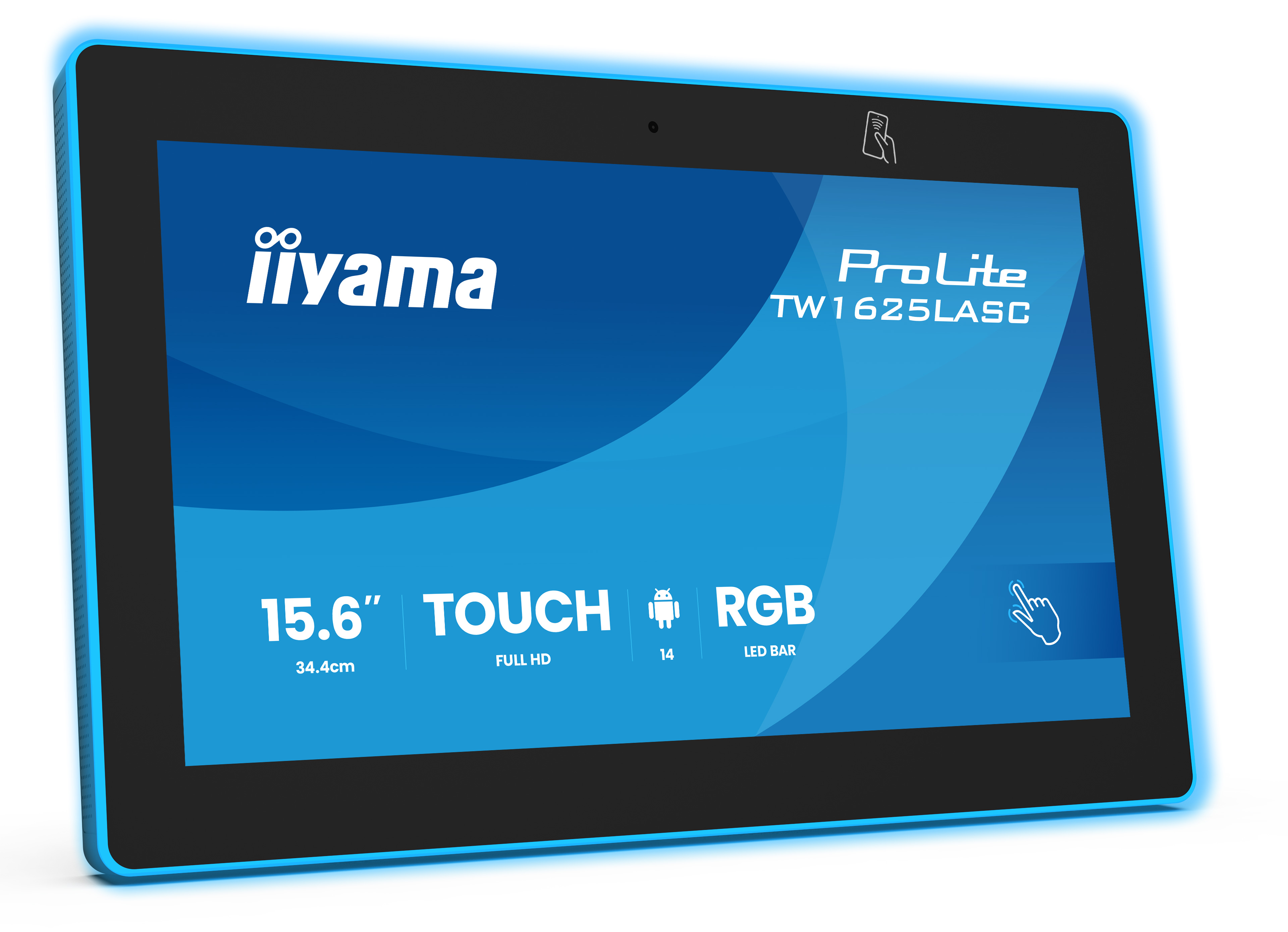 Iiyama ProLite TW1625LASC-B3PNR - Android PC - Touch Panel PC 1 RK3576 - RAM 4 GB - SSD - EMMC 32 GB - Cortex-A72 + A53 - IEEE 802.11ax (Wi-Fi 6), Bluetooth 5.3, NFC, Gigabit Ethernet - Andro - C2000