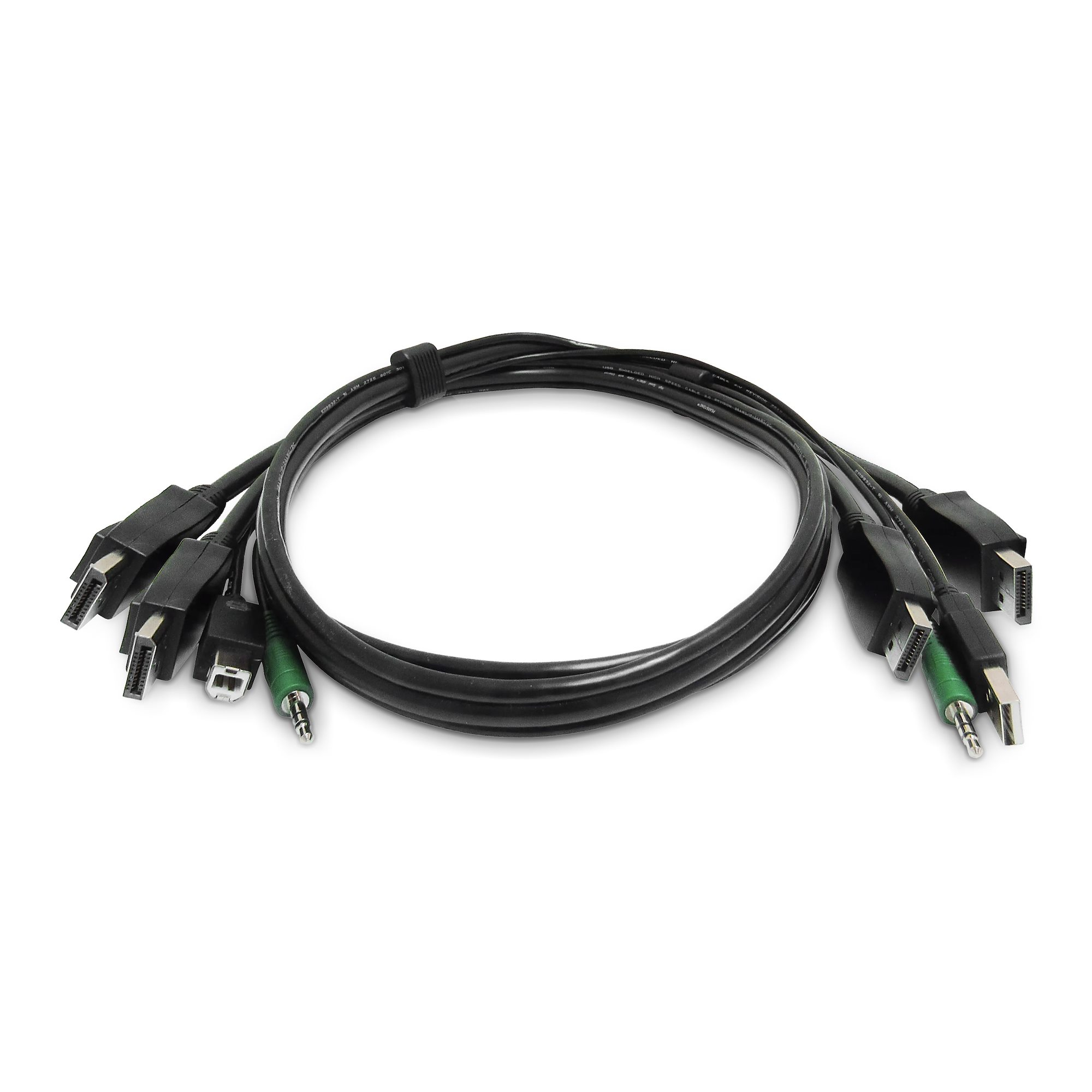 StarTech - Keyboard / Video / Mouse (KVM) Cable - TAA Compliant - USB Type A, 3.5mm Audio Jack, DisplayPort (M) To USB Type B, 3.5mm Audio Jack, DisplayPort (M) - 1.8 M SK2DPMMKVM06-TAA - C2000 StarTech - Keyboard / Video / Mouse (KVM) Cable - TAA Compliant - USB Type A, 3.5mm Audio Jack, DisplayPort (M) To USB Type B, 3.5mm Audio Jack, DisplayPort (M) - 1.8 M SK2DPMMKVM06-TAA - C2000