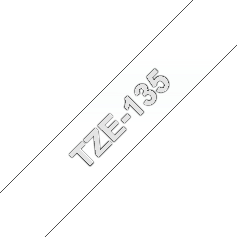 Brother - Consumables Ink Eur    Tze-135 Laminated Tape 12mm 8m      White On Clear                      Tze135