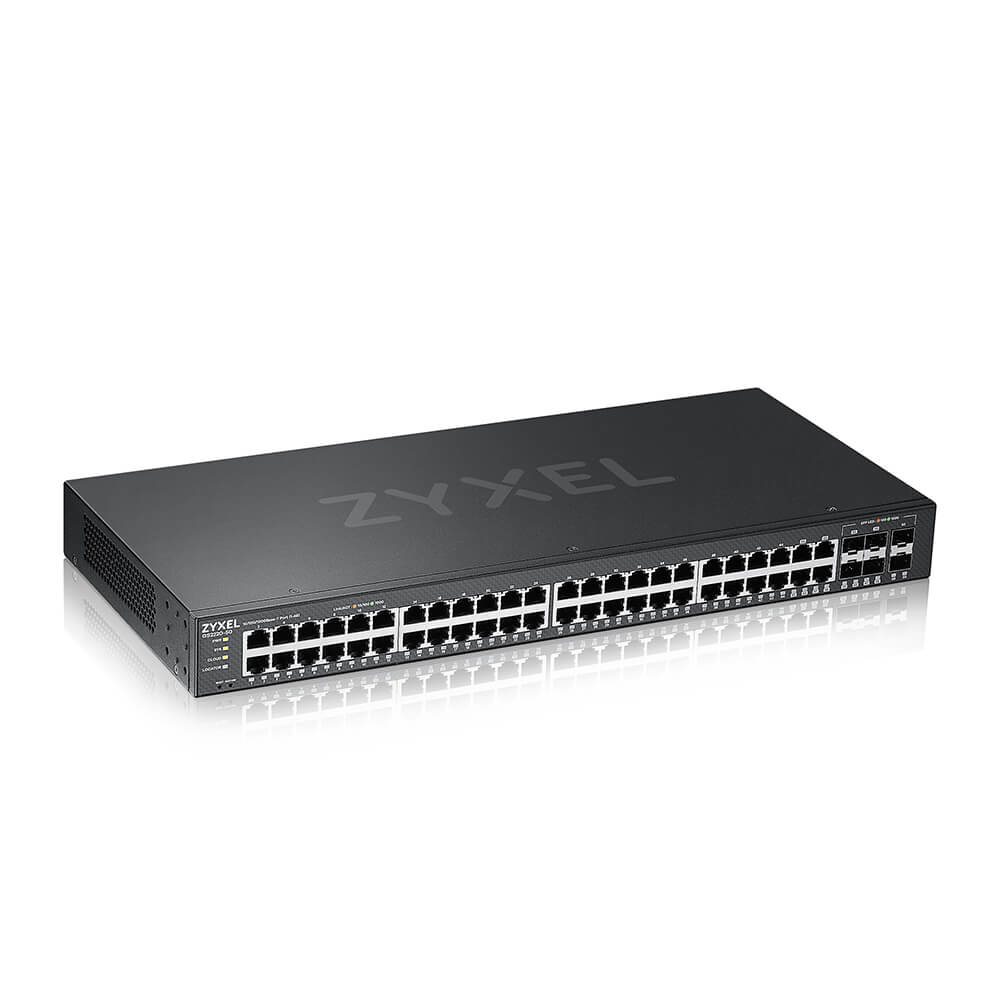 Zyxel - Switch                   Gs2220-50 48-port Gbe L2 Switch     With Gbe Uplink                     Gs2220-50-gb0101f
