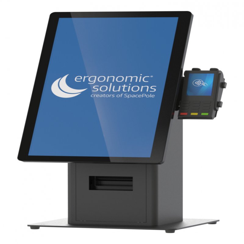 Ergonomic Solutions Counter mounted self service  Kiosk - Silk finish coating  SPK401-17 - eet01