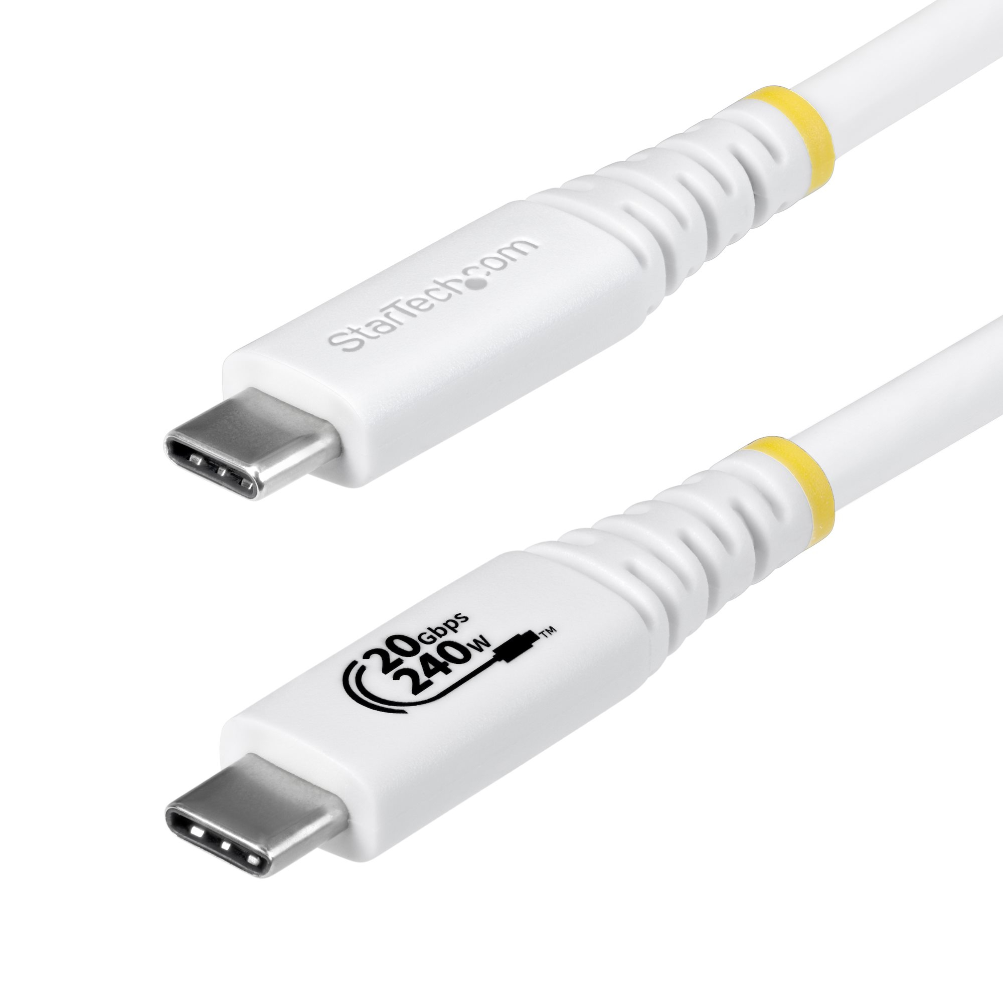StarTech - USB Cable - USB-C (M) To USB-C (M) - USB4 / Thunderbolt 3 / Thunderbolt 4 / DisplayPort 1.4 - 2 M - 4K120Hz Support, Rugged, Extended Power Range (EPR), Power Delivery 3.1 Support, - C2000