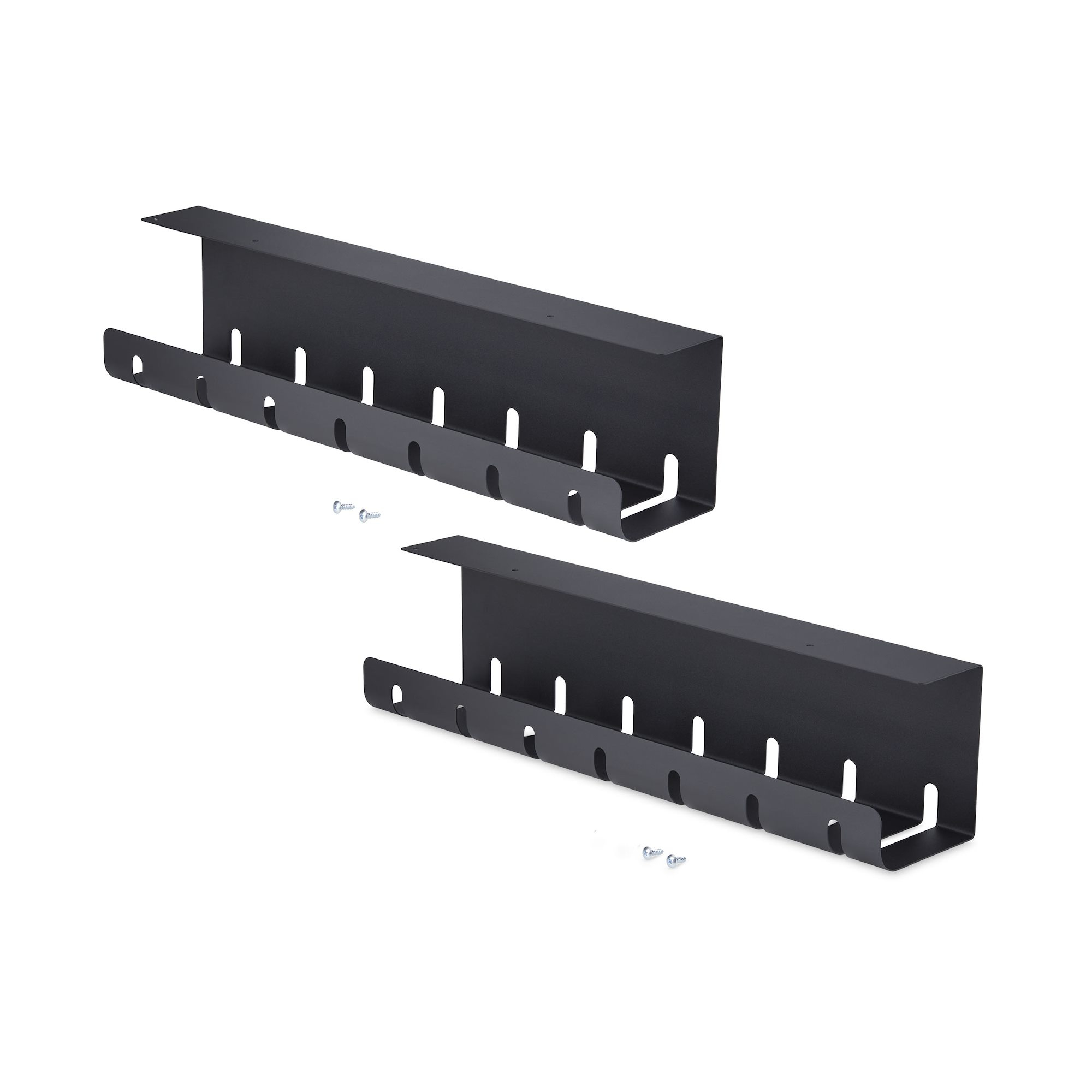 Startech - Cable Management Tray - Power Bar Holder - Under-desk Mountable - Black - 53 Cm - TAA Compliant (pack Of 2) S2MB-DESK-CABLE-TRAY - C2000