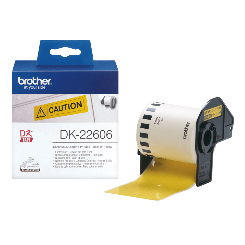 Brother - Consumables Ink Eur    Cinta Continua Amarilla Ancho       62mm Longitud 15.24m                Dk22606