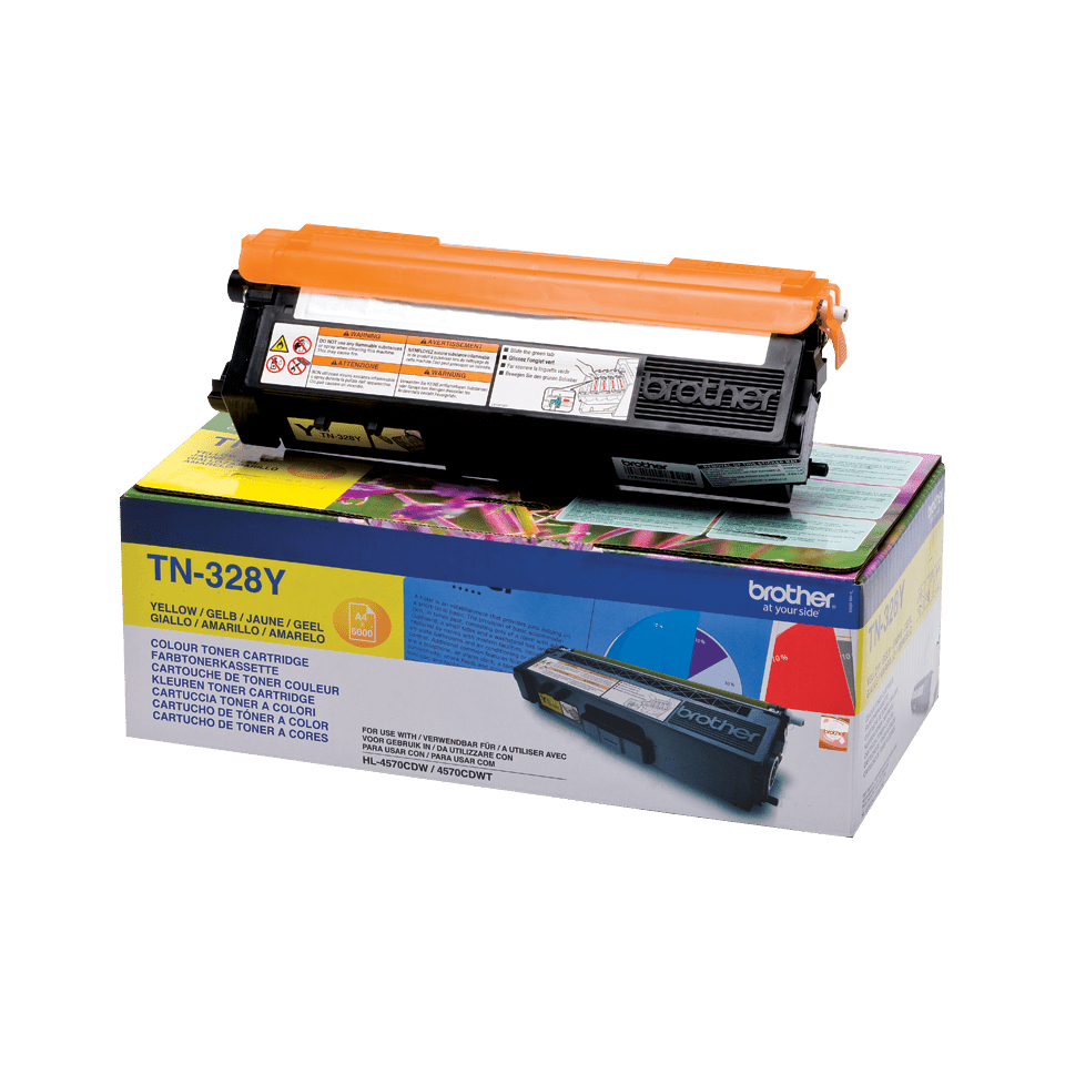 Brother Toner Yellow Extra High Cap.  Pages 6000  TN-328Y - eet01