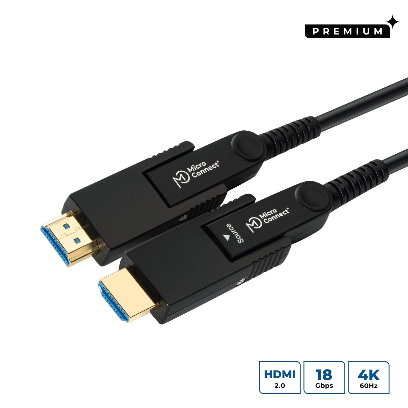 MicroConnect Premium Optic Fiber HDMI Type  D - HDMI Type D Cable with  MC-HDMIDD-10V2.0DOP - eet01
