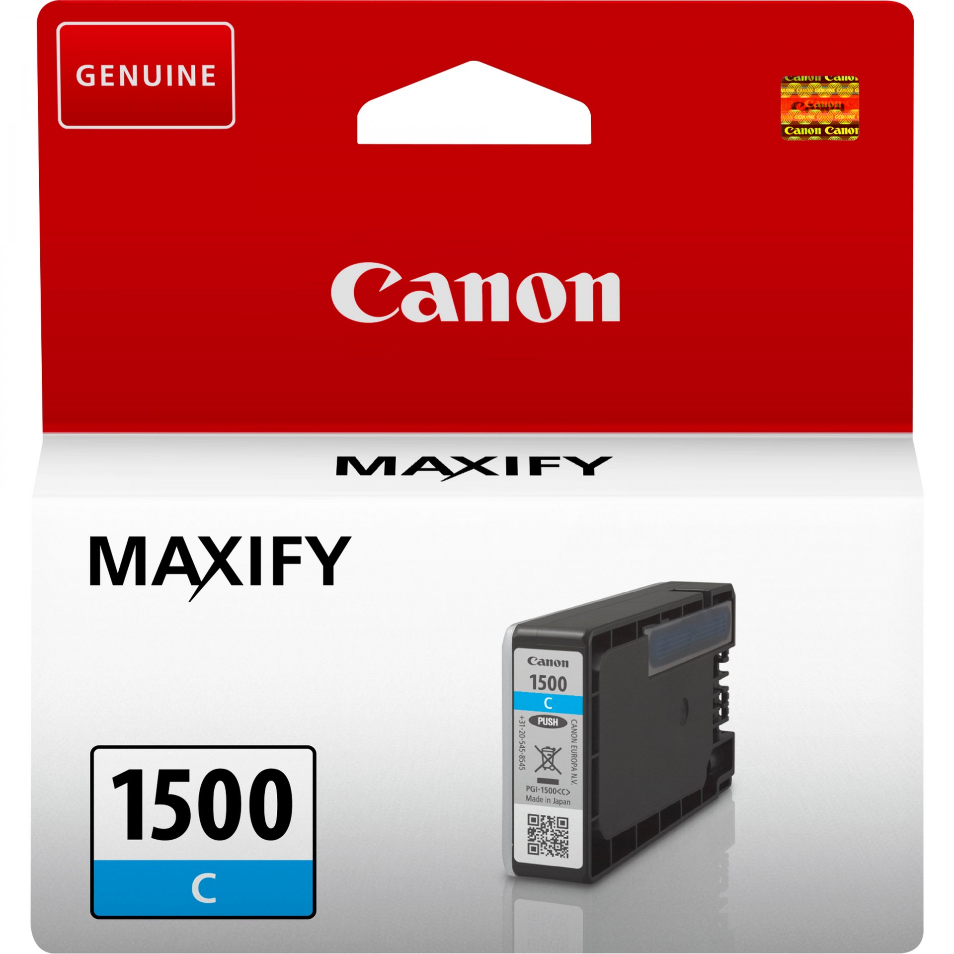 Canon PGI-1500 C - 4.5 Ml - Cyan - Original - Ink Tank - For MAXIFY MB2050, MB2150, MB2155, MB2350, MB2750, MB2755 9229B001 - C2000