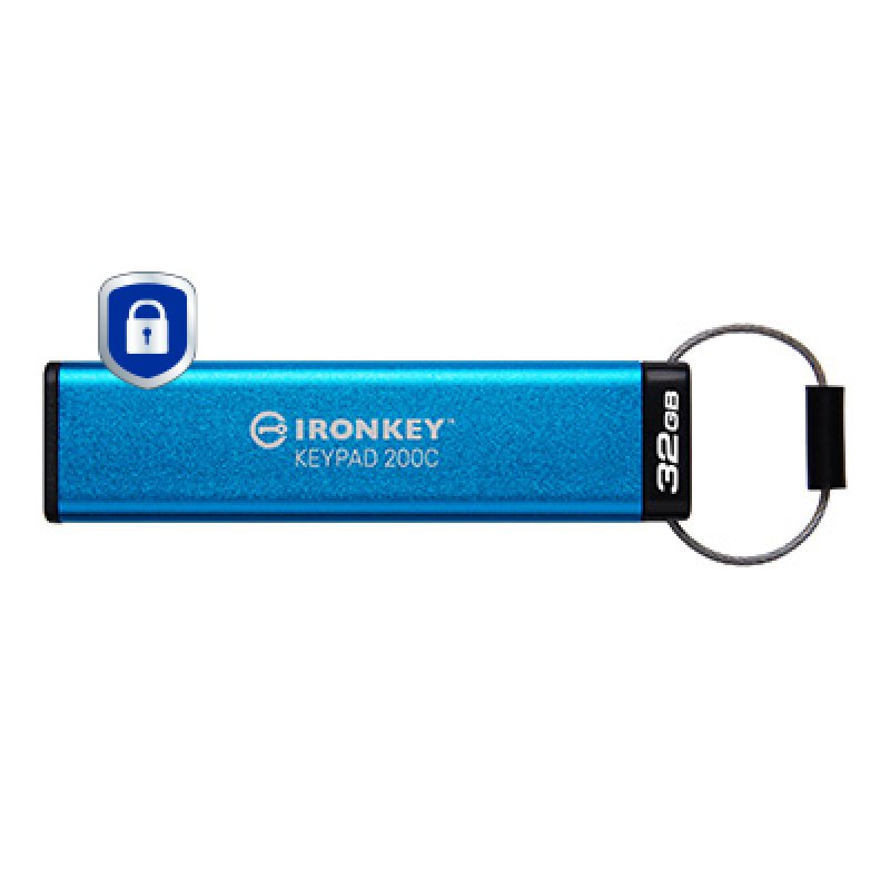 Kingston - Digital Media Product 32gb Usb-c Ironkey Keypad 200c      Fips 140-3 Lvl 3(pending)aes-256    Ikkp200c/32gb