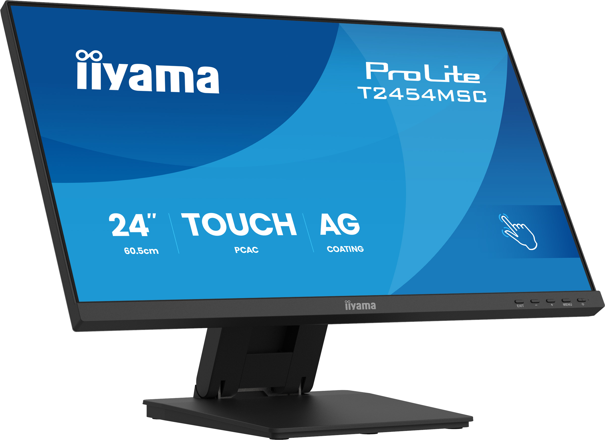 Iiyama ProLite T2454MSC-B3AG - LED Monitor - 24" (23.8" Viewable) - Touchscreen - 1920 X 1080 Full HD (1080p) @ 83 Hz - IPS - 300 Cd/m - 1000:1 - 4 Ms - HDMI, DisplayPort - Speakers - Matte B - C2000