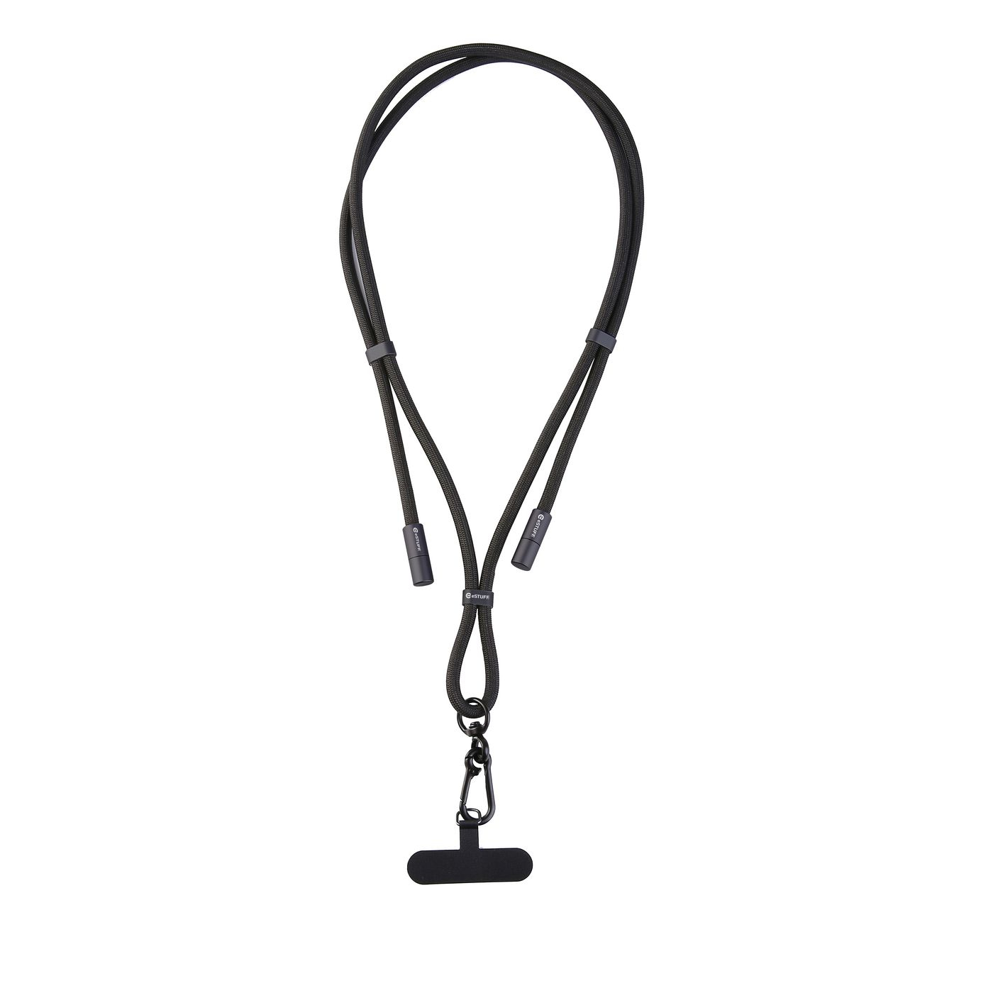 ESTUFF Lanyard Cable USB-C to USB-C  2m, Black  ES604420-BULK - eet01