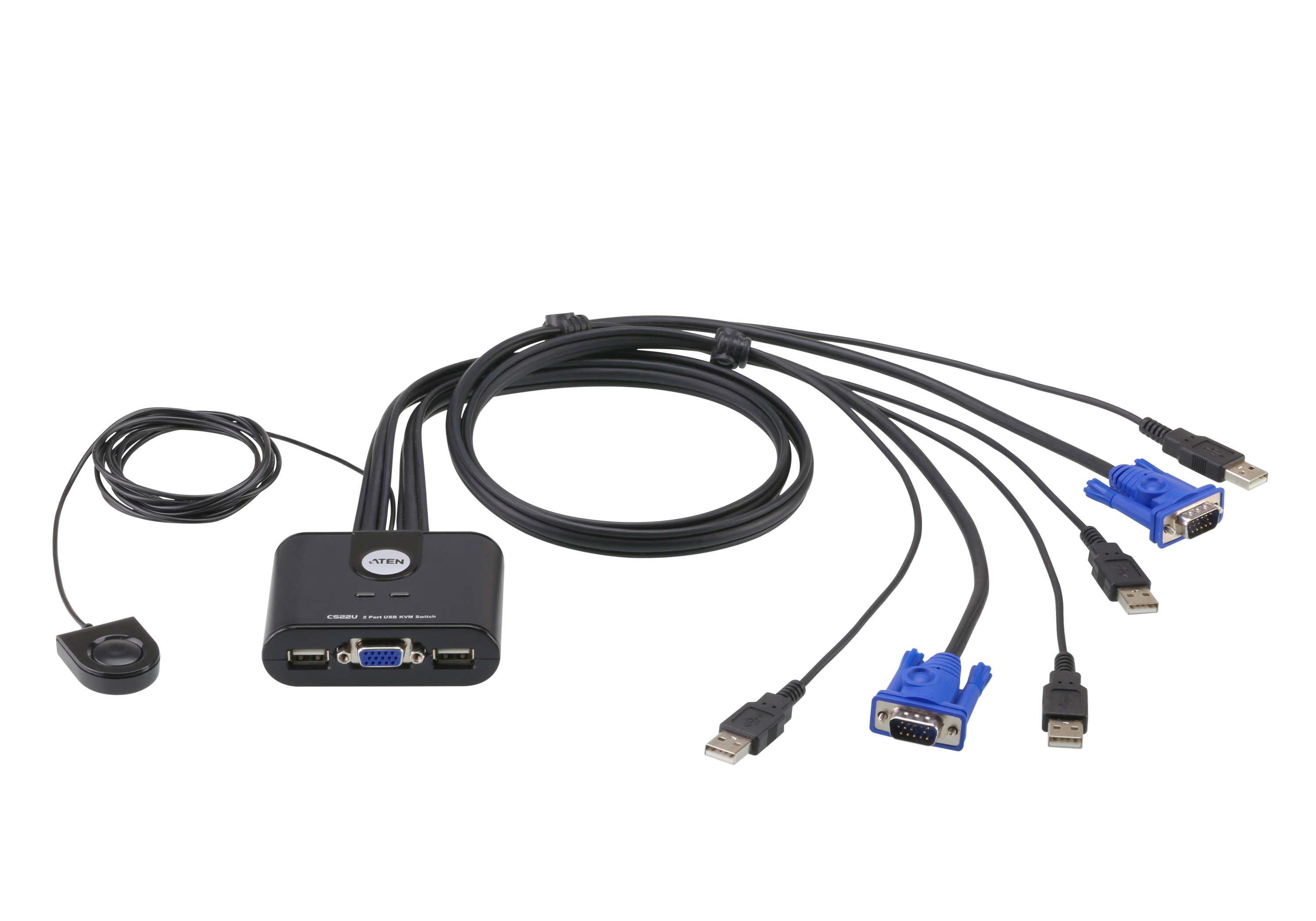 Aten It Cs22u *2 Vga Pc In, *1 Vga Monitor Out With Remote Port Selector; Fhd No Audio Cs22u - NA01