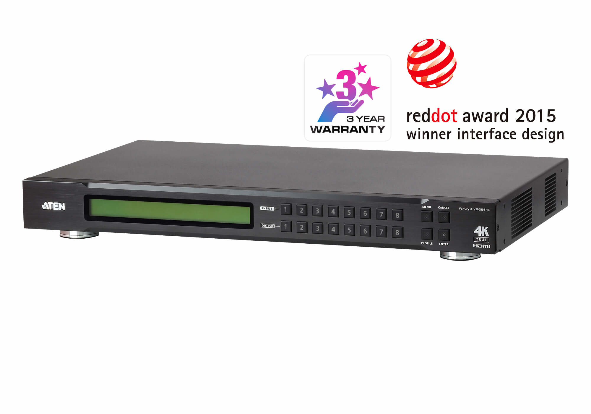 Aten Av Vm0808hb 8 Inputs, 8 Outputs - Hdmi Matrix Switch, True 4k, Hdcp 2.2 Vm0808hb - NA01