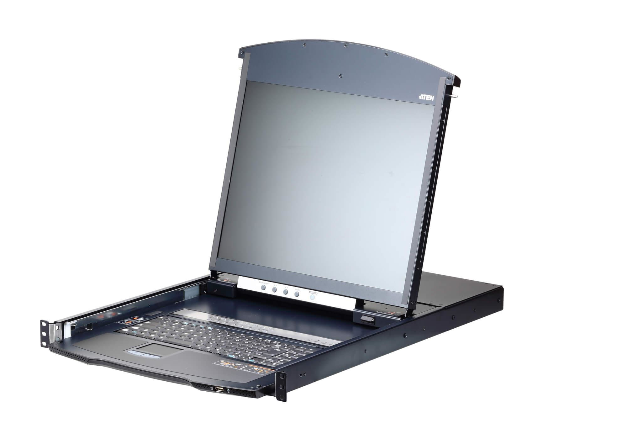 Aten It Kl1116vn 16 Port Cat5 1u Dual Rail 19" Lcd Kvm Switch, Kvm Switch Over Ip With 1 Local/remote User Access (2 Bus), Daisy Chain, Panel Array Mode Kl1116vn - NA01 Aten It Kl1116vn 16 Port Cat5 1u Dual Rail 19" Lcd Kvm Switch, Kvm Switch Over Ip With 1 Local/remote User Access (2 Bus), Daisy Chain, Panel Array Mode Kl1116vn - NA01