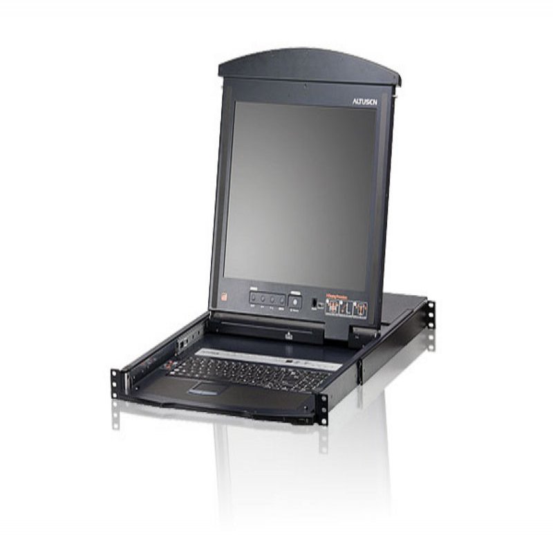 Aten It Kl1516am 16 Port Cat5 1u Hideaway 17" Lcd Kvm Switch, Daisy Chain, Dual Rail Kl1516am - NA01 Aten It Kl1516am 16 Port Cat5 1u Hideaway 17" Lcd Kvm Switch, Daisy Chain, Dual Rail Kl1516am - NA01