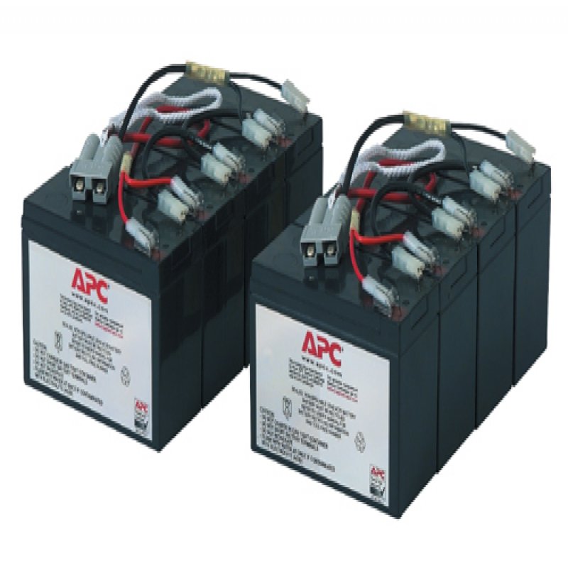 APC Replacement Battery Cartridge #12 - UPS Battery - 2 X Battery - Lead Acid - Black - For P/N: DL5000RMT5U, SU3000R3IX160, SU5000R5TBX114, SU5000R5TBXFMR, SU5000R5XLT-TF3 RBC12 - C2000