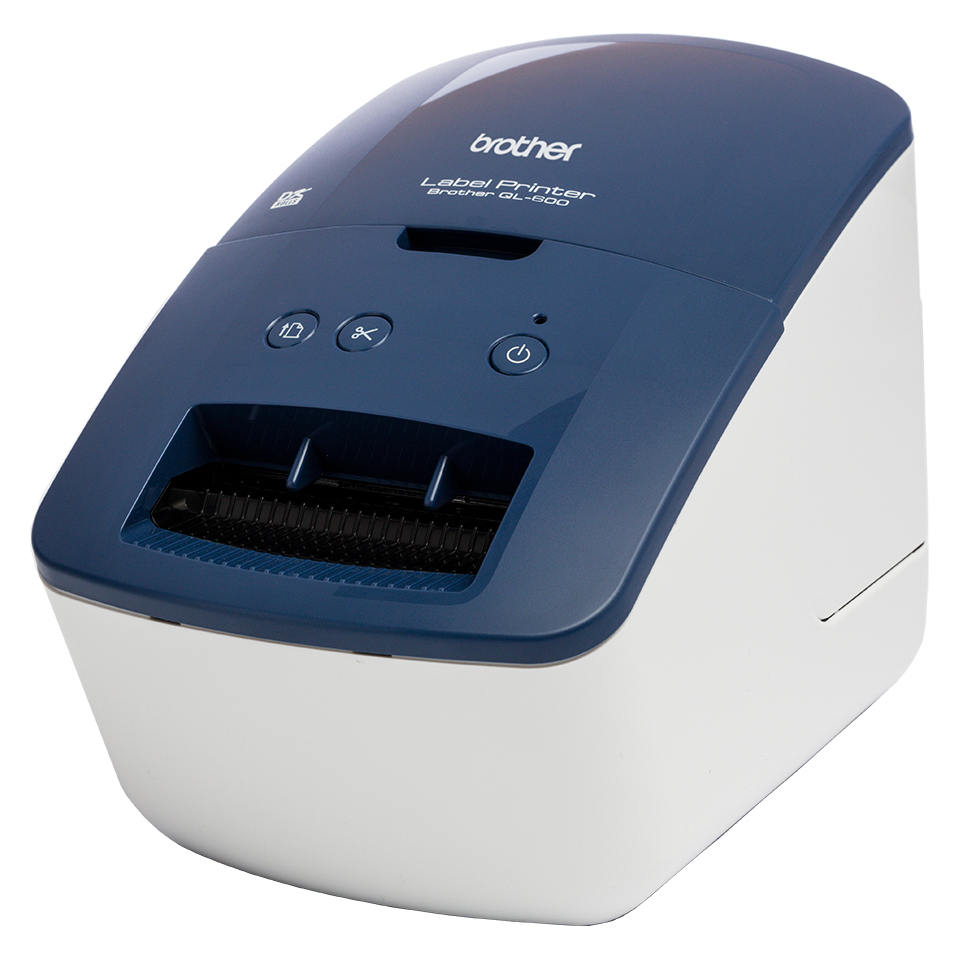Brother - Ql Label Printer       Ql600b Label Printer Blue/white                                         Ql600bzu1