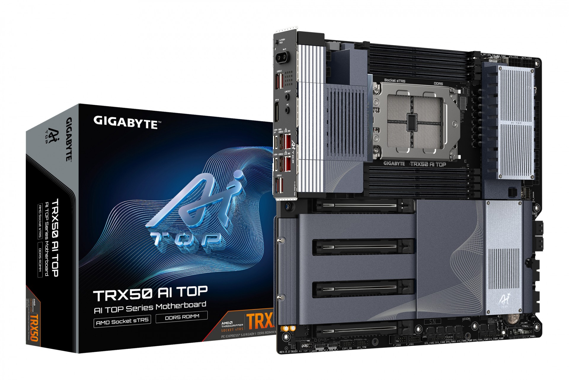 Gigabyte Motherboard - Amd Ryzen  Threadripper Pro 7000 Cpus,  TRX50 AI TOP-2B - eet01