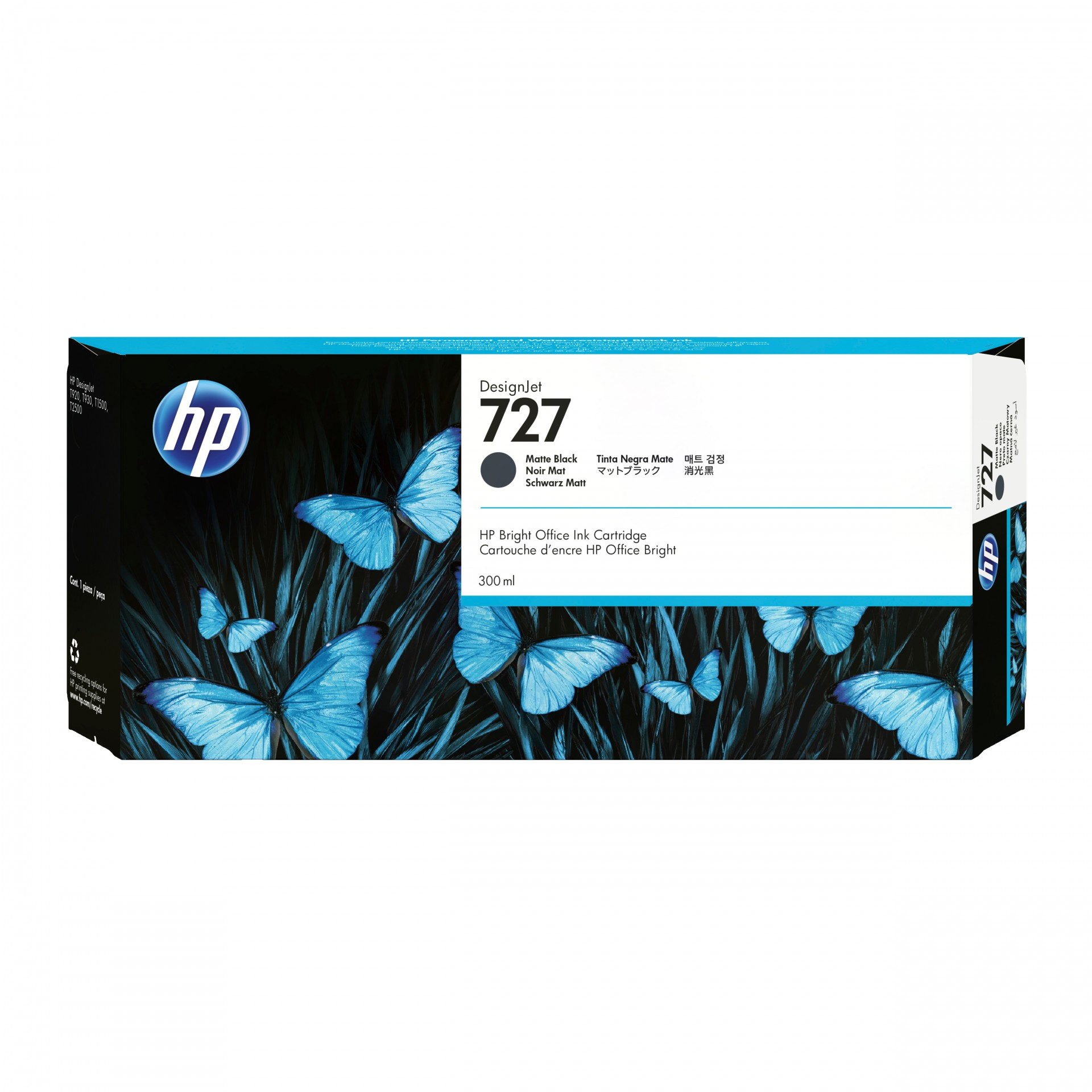 Hp - Gsb Supp Lg Fmt Des Supp (u Ink Cartridge Hp 727                300ml Matte Black Only              C1q12a