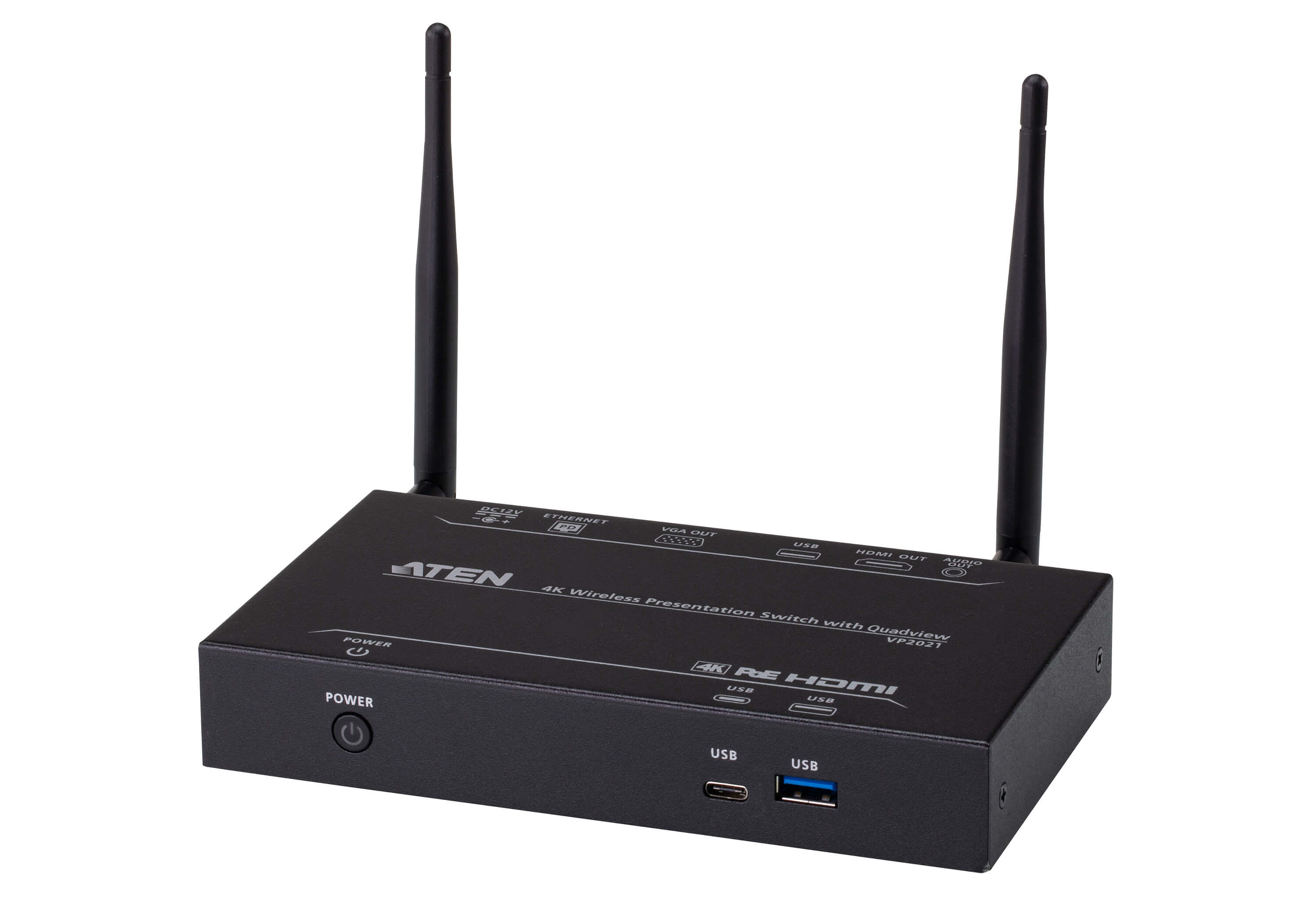 Aten Av Vp2021 4k Wireless Presentation Switch With Quad View Vp2021 - NA01