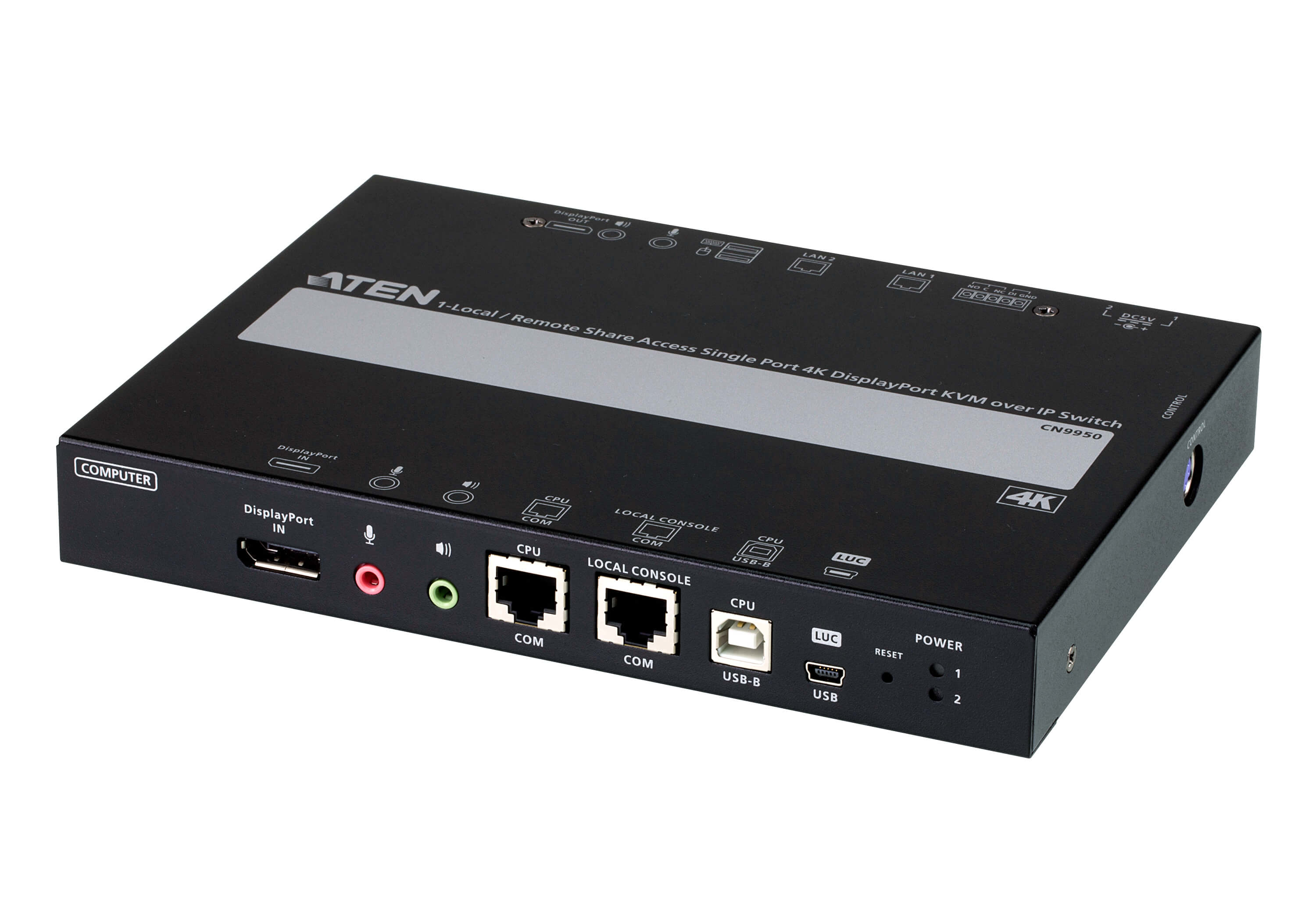 Aten It Cn9950 1-local/remote Share Access Single Port 4k Displayport Kvm Over Ip Switch Cn9950 - NA01