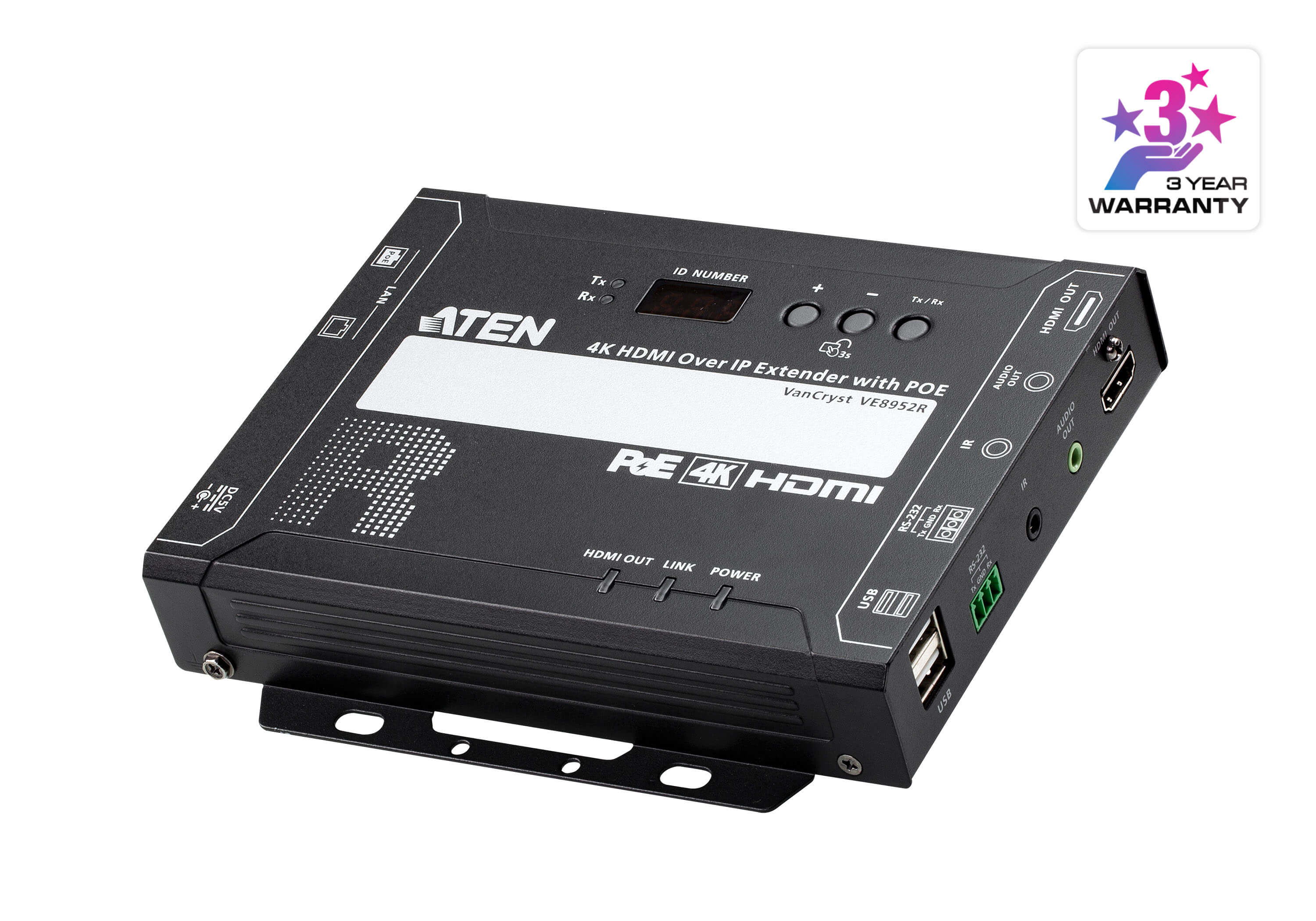 Aten Av Ve8952r 4k Hdmi Over Ip Receiver With Poe Ve8952r - NA01