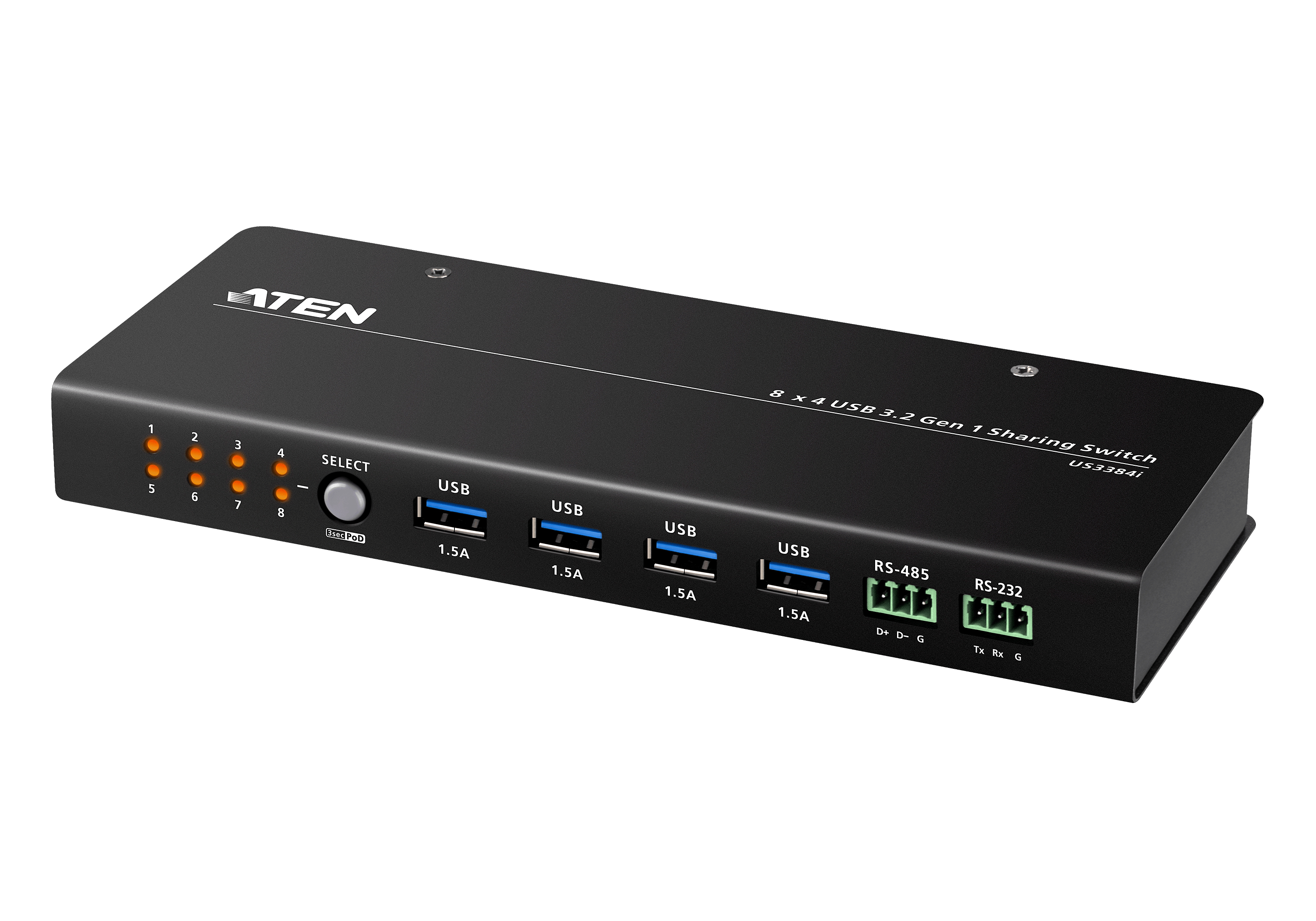 Us3384i aten kvm Aten It Us3384i 8x4 Usb 3.1 Gen1 Industrial Hub Switch Without Psu - NA01