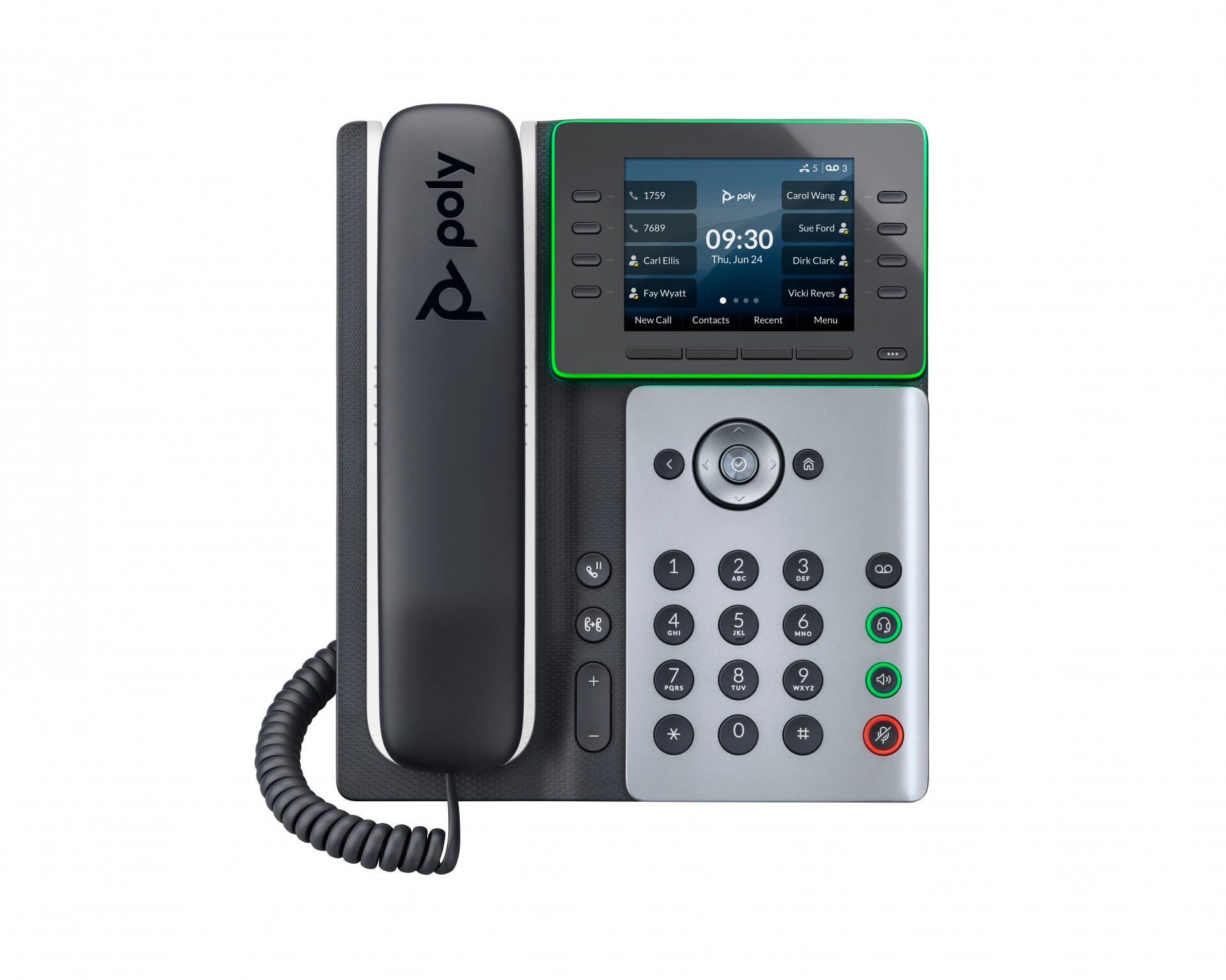 Poly Edge E300 Ip Phone Black,  Silver 8 Lines Lcd  2200-87815-025 - eet01