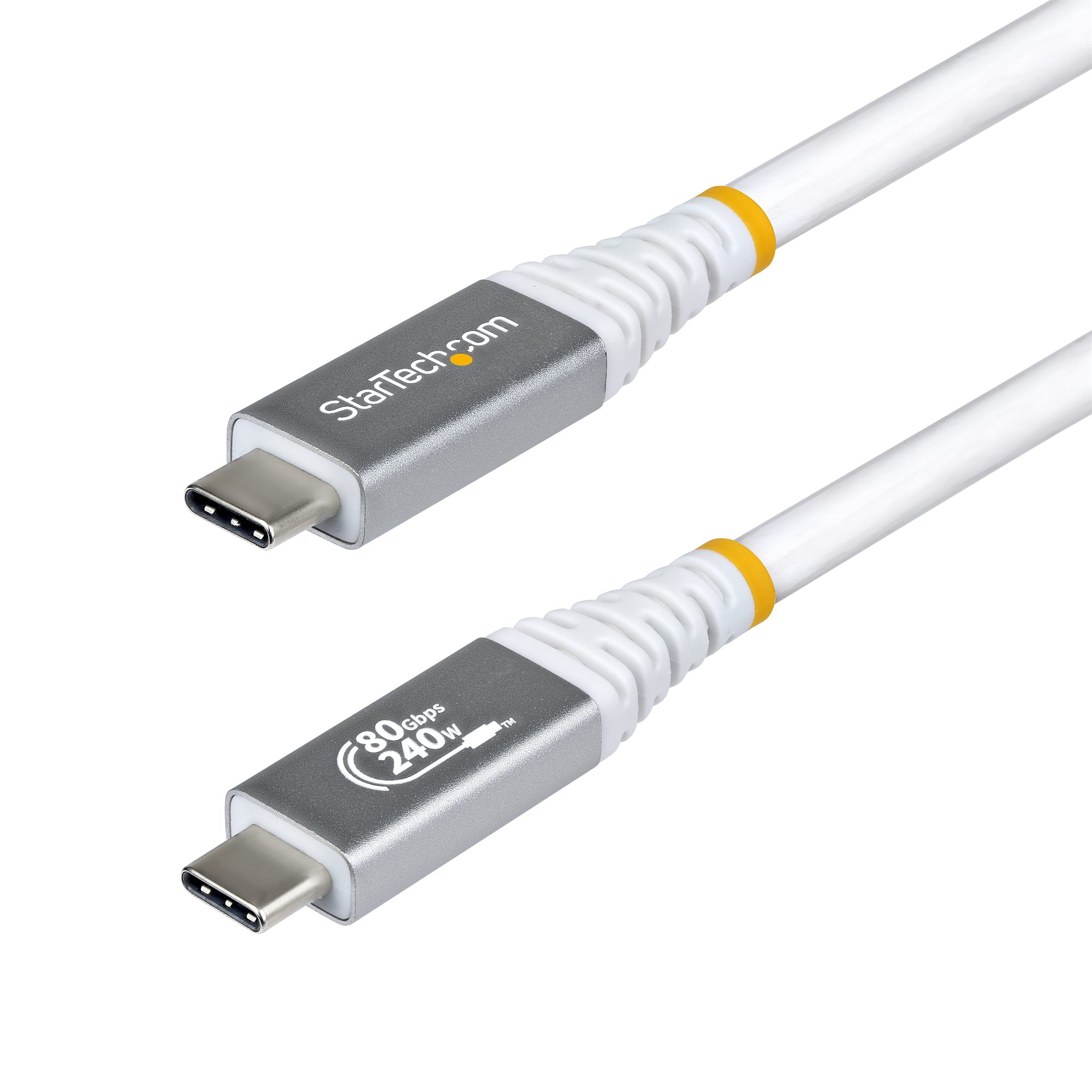 StarTech - USB Cable - USB-C (M) To USB-C (M) - USB4 / Thunderbolt / DisplayPort 2.1 - 151.33 Cm - 4K120Hz Support, 8K60Hz Support, Extended Power Range (EPR), Power Delivery 3.1 Support - Wh - C2000